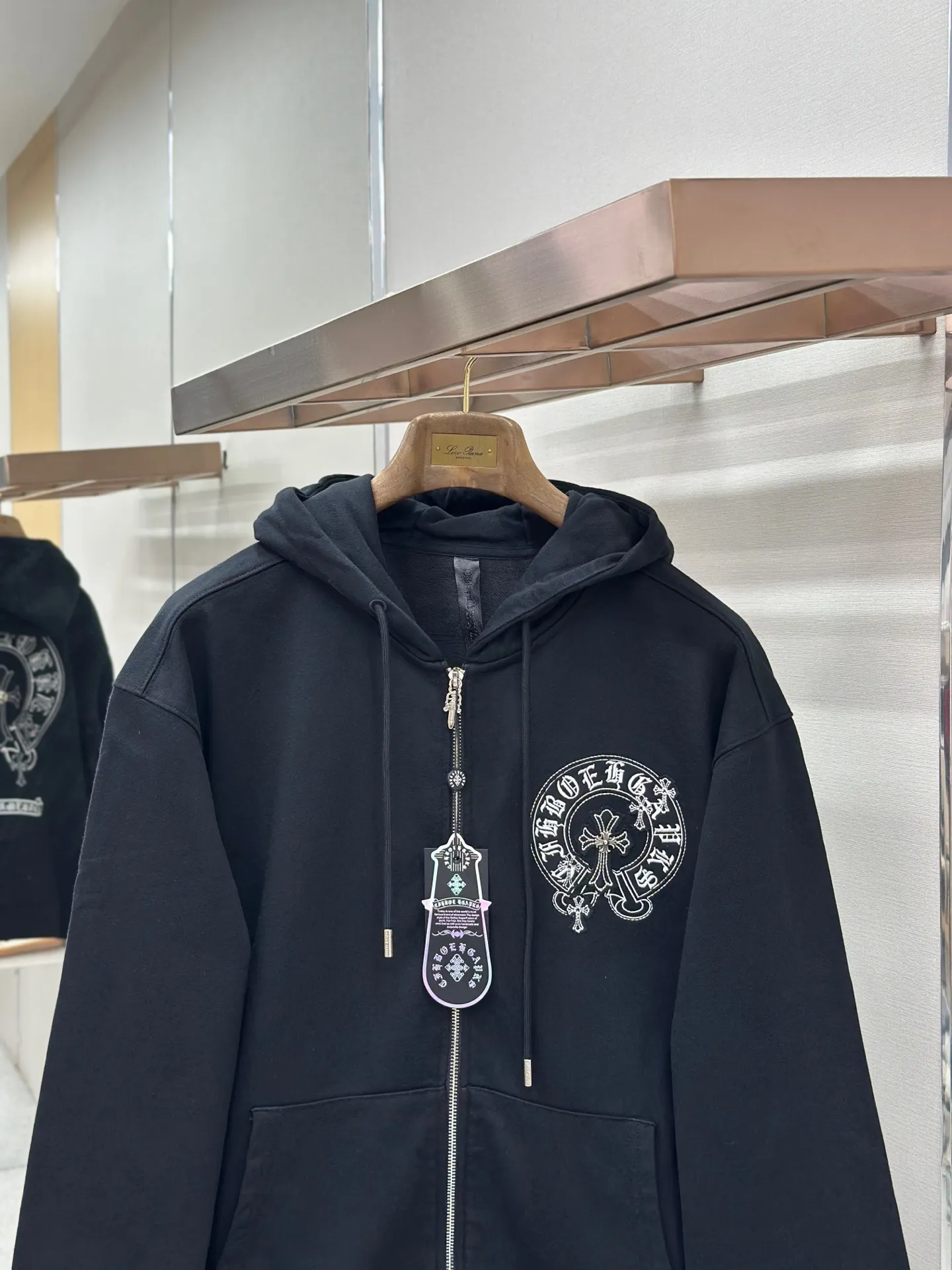 Logo Embroidered Zip-Up Hoodie D24521452 — view 4
