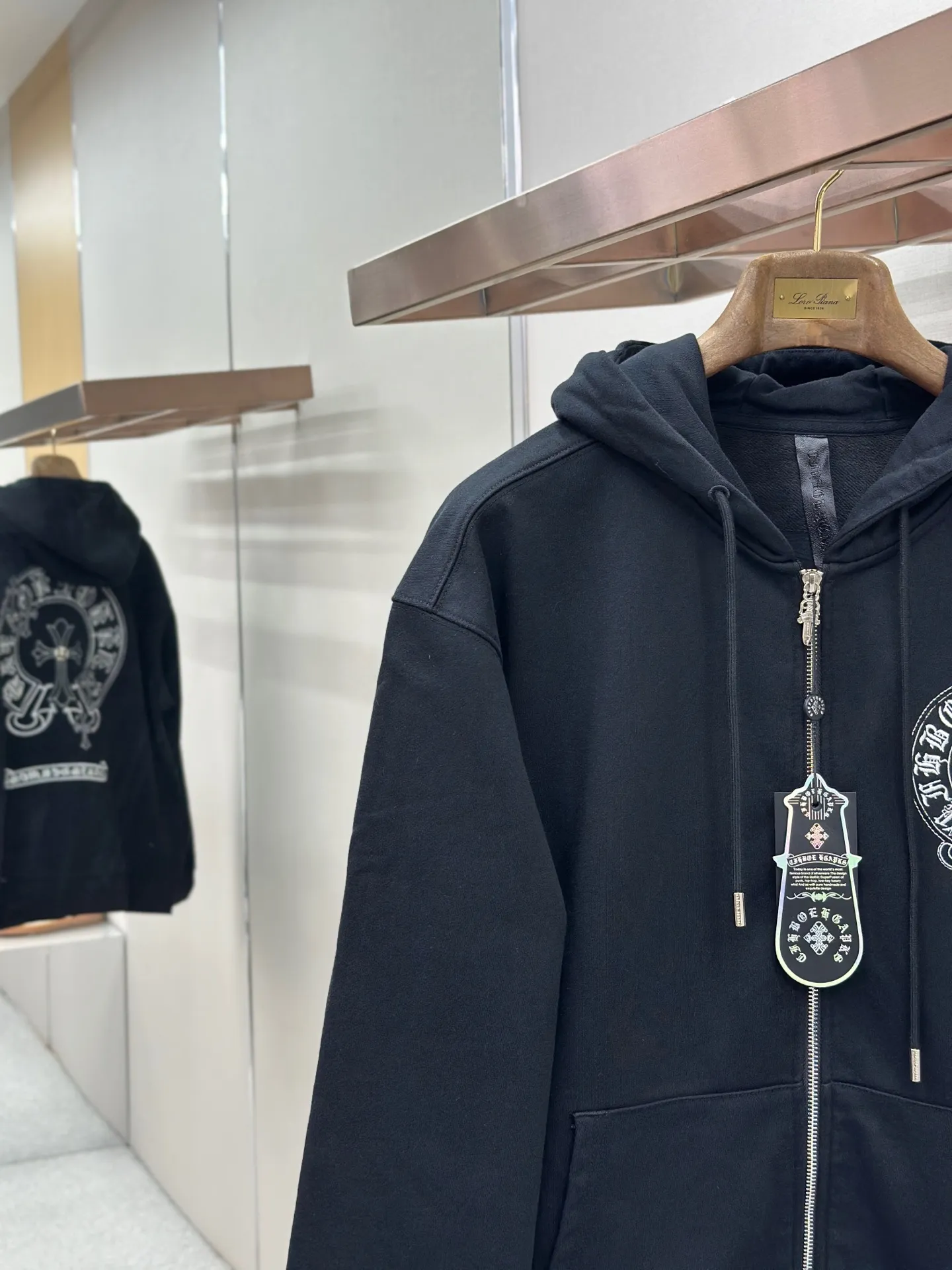 Logo Embroidered Zip-Up Hoodie D24521452 — view 5