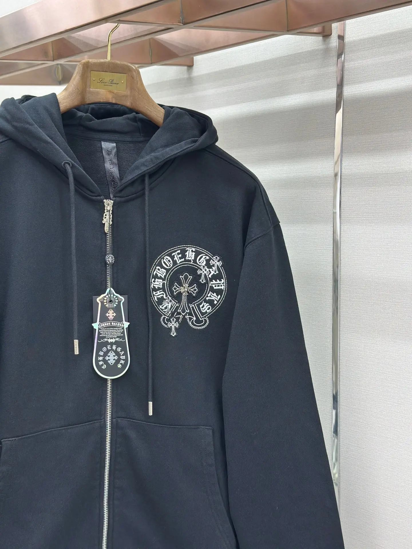 Logo Embroidered Zip-Up Hoodie D24521452 — view 6