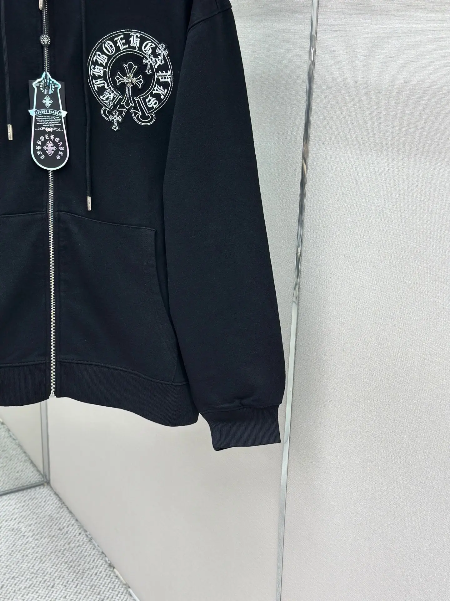 Logo Embroidered Zip-Up Hoodie D24521452 — view 7