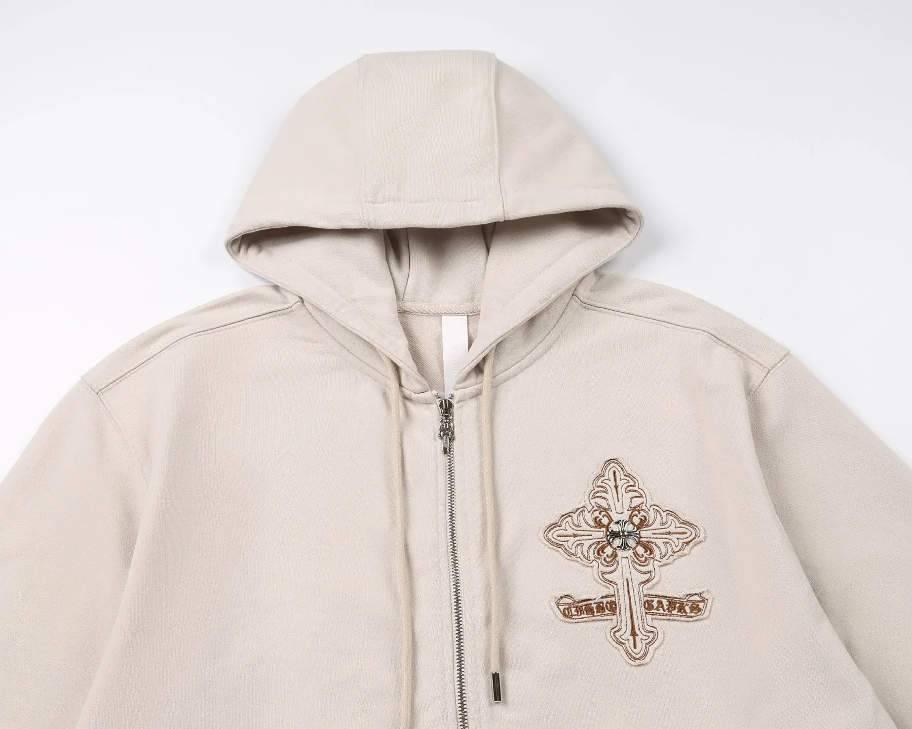 Embroidered Logo Cotton-Blend Hoodie D24521458 — view 3