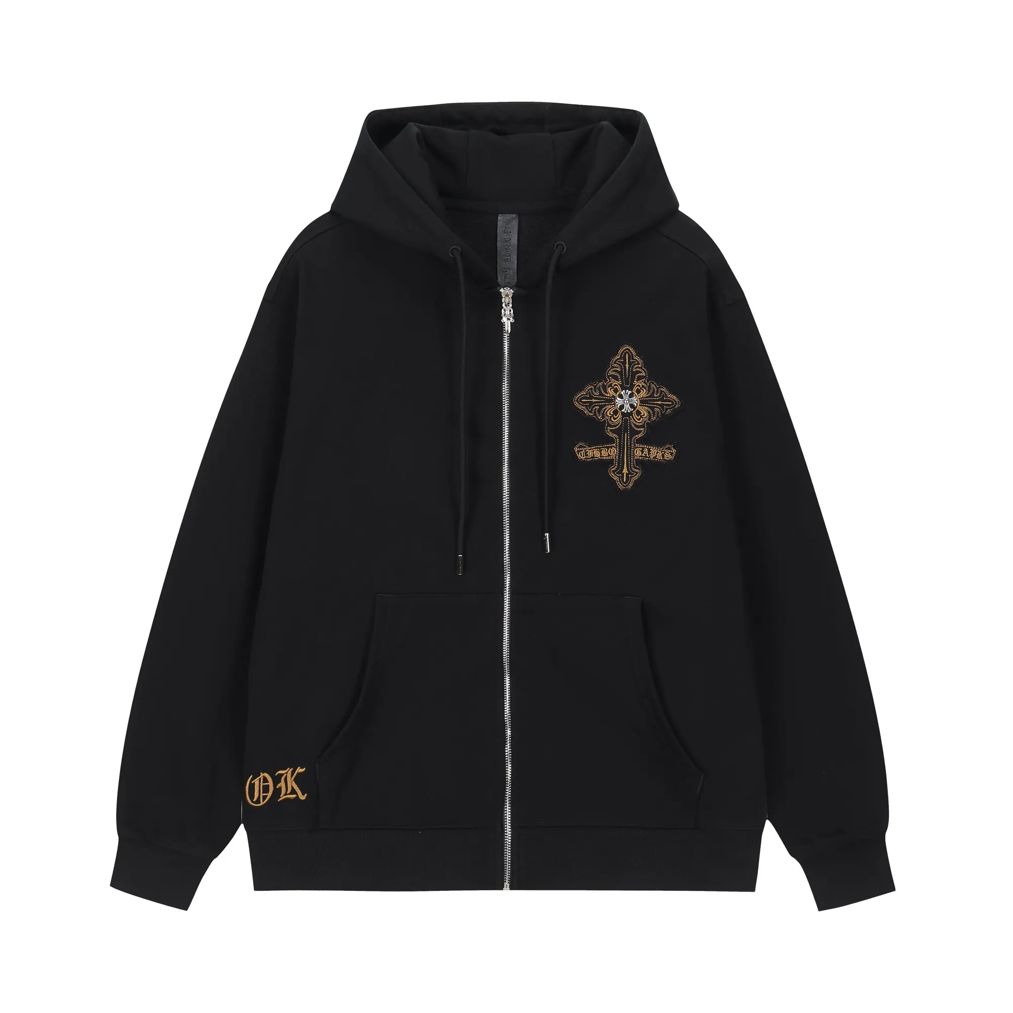 Embroidered Patchwork Zip-Up Hoodie D24521460 — view 2