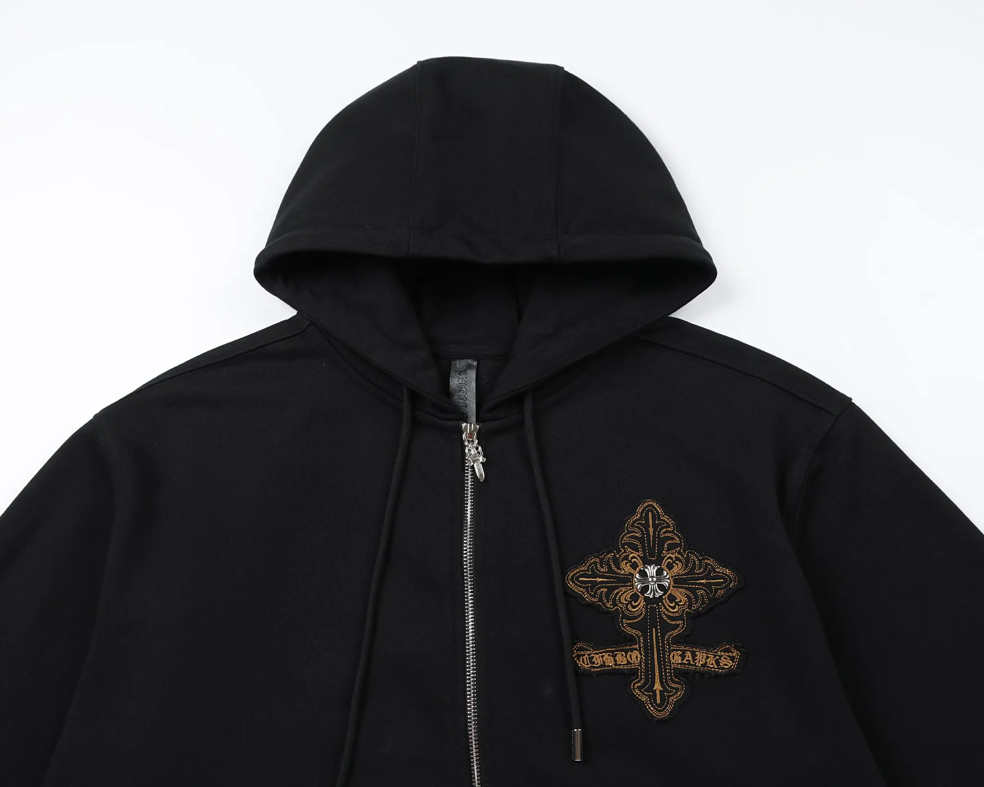 Embroidered Patchwork Zip-Up Hoodie D24521460 — view 3