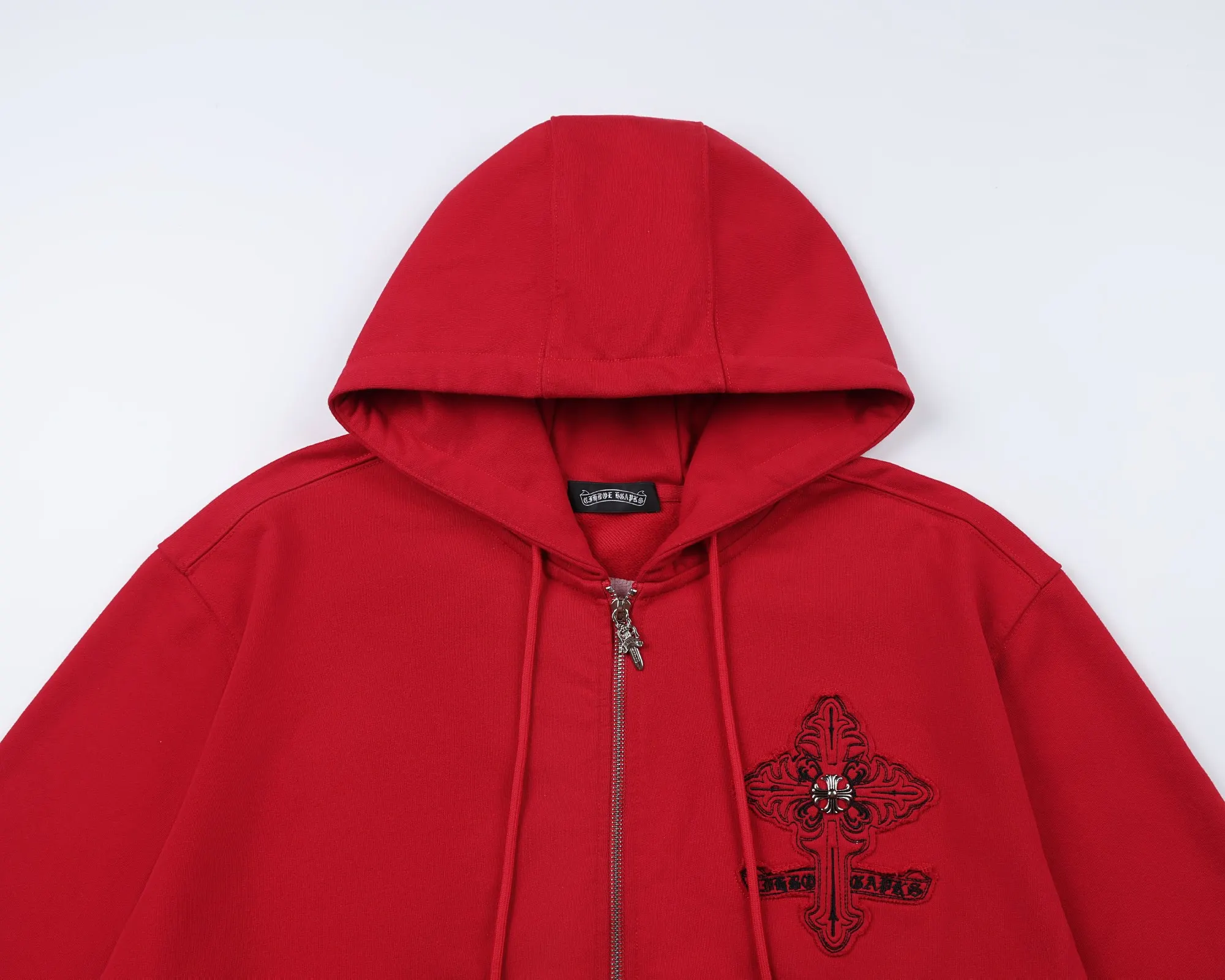 Logo Embroidery Cotton-Blend Zip-Up Hoodie D24521459 — view 3