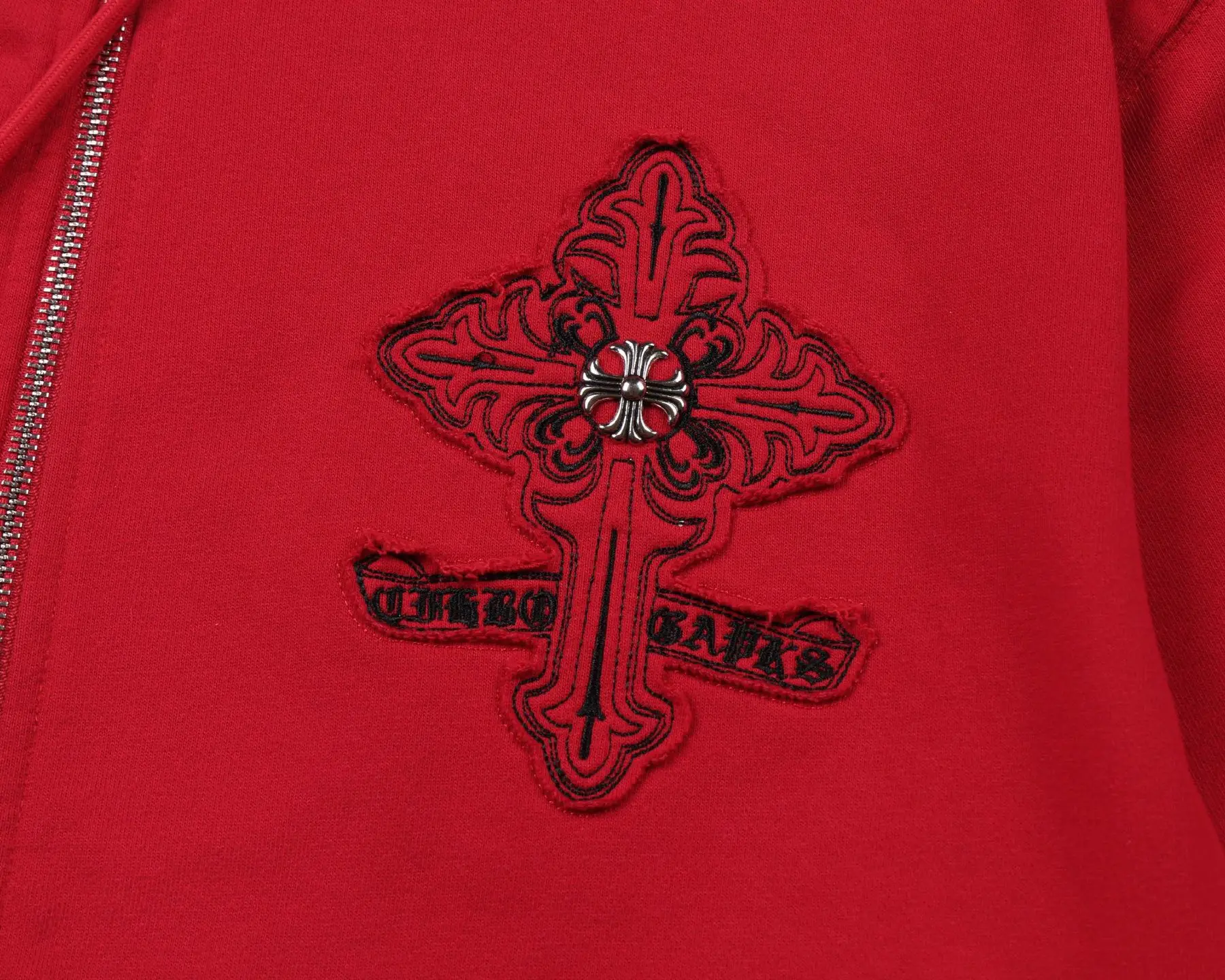 Logo Embroidery Cotton-Blend Zip-Up Hoodie D24521459 — view 4
