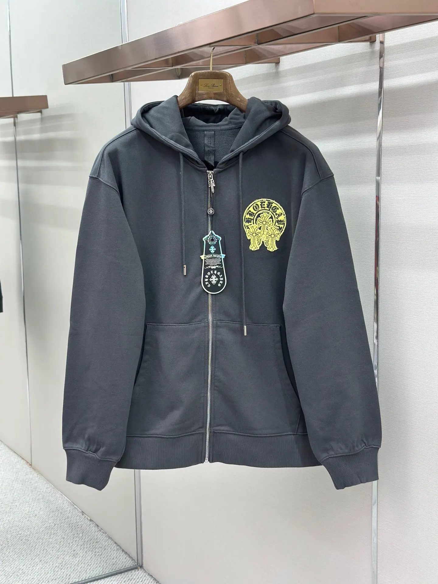 Logo Embroidery Zip-Up Hoodie D24521457 — view 3