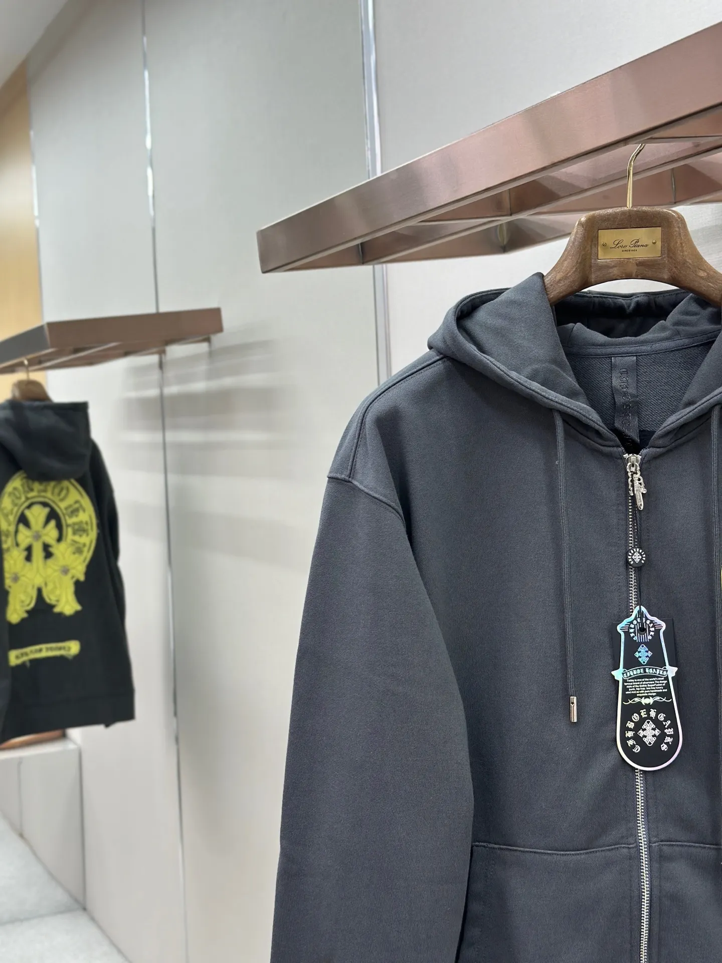 Logo Embroidery Zip-Up Hoodie D24521457 — view 5