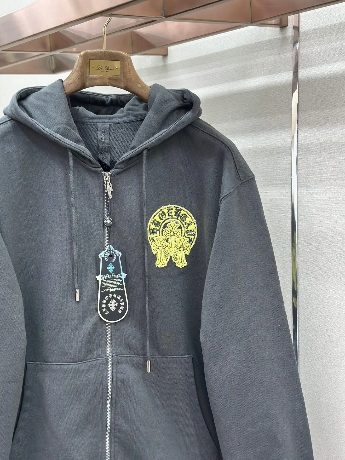 Logo Embroidery Zip-Up Hoodie D24521457 — view 6
