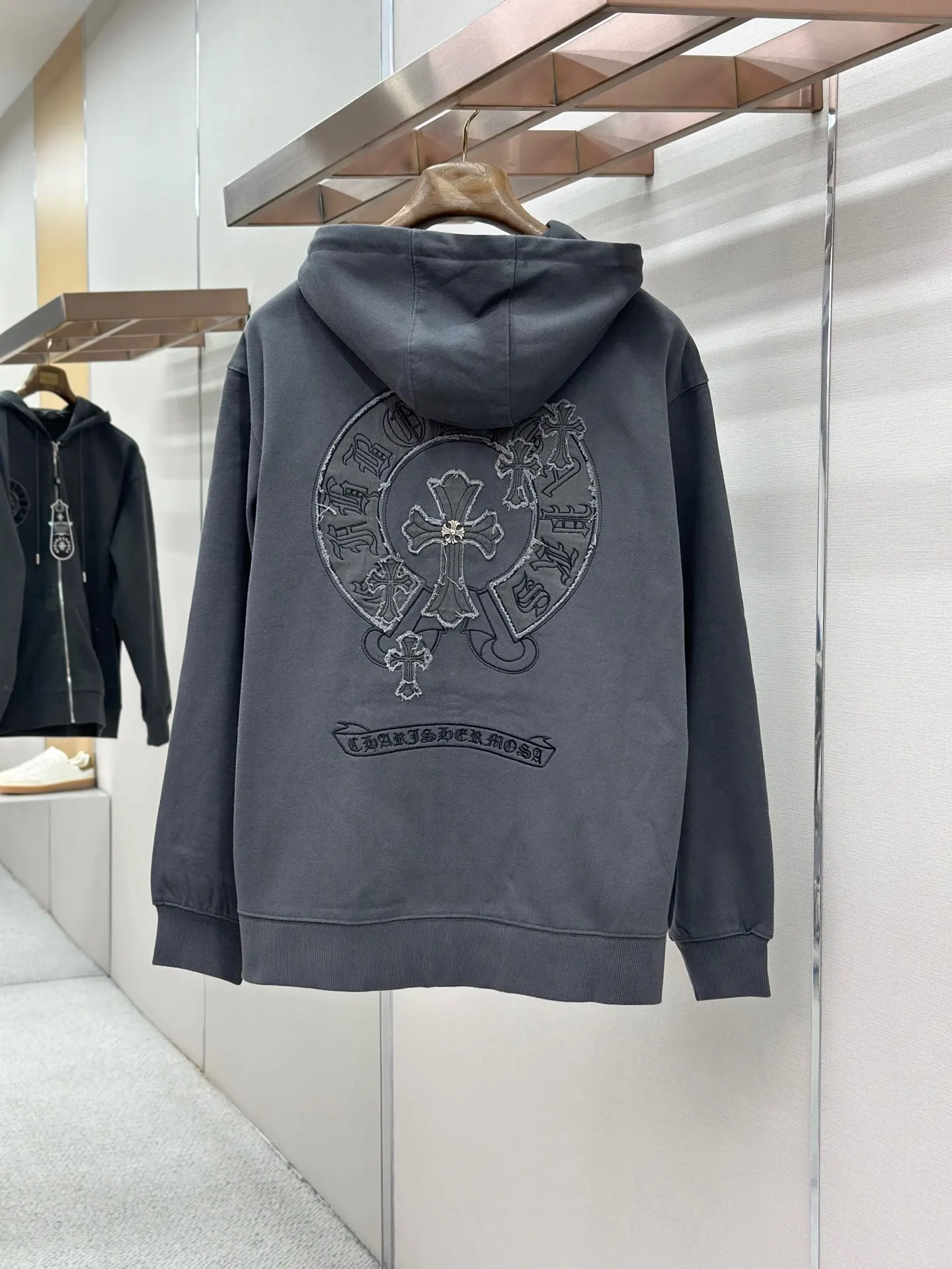 Logo Embroidery Zip-Up Hoodie D24521454 — view 2