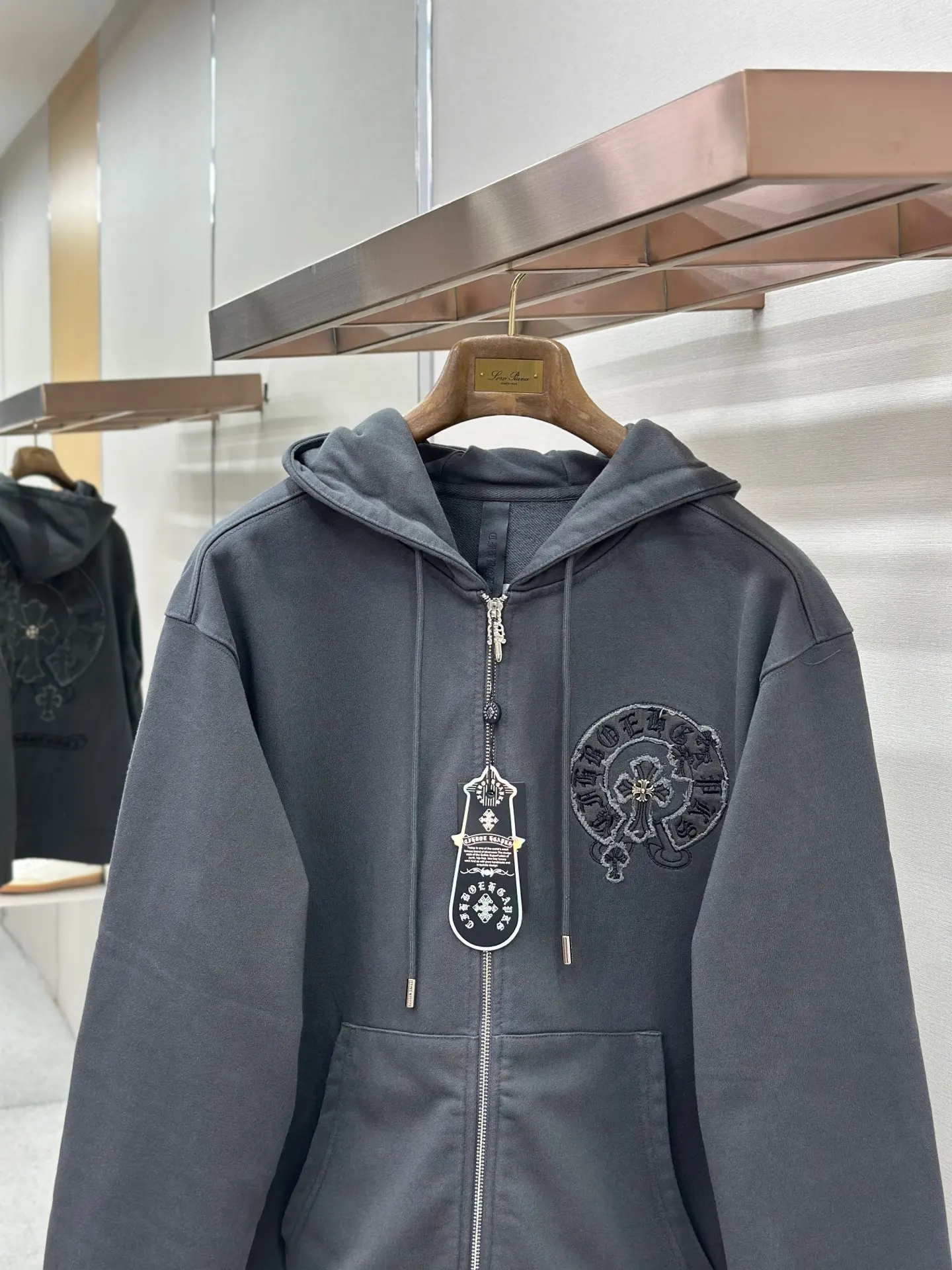 Logo Embroidery Zip-Up Hoodie D24521454 — view 4