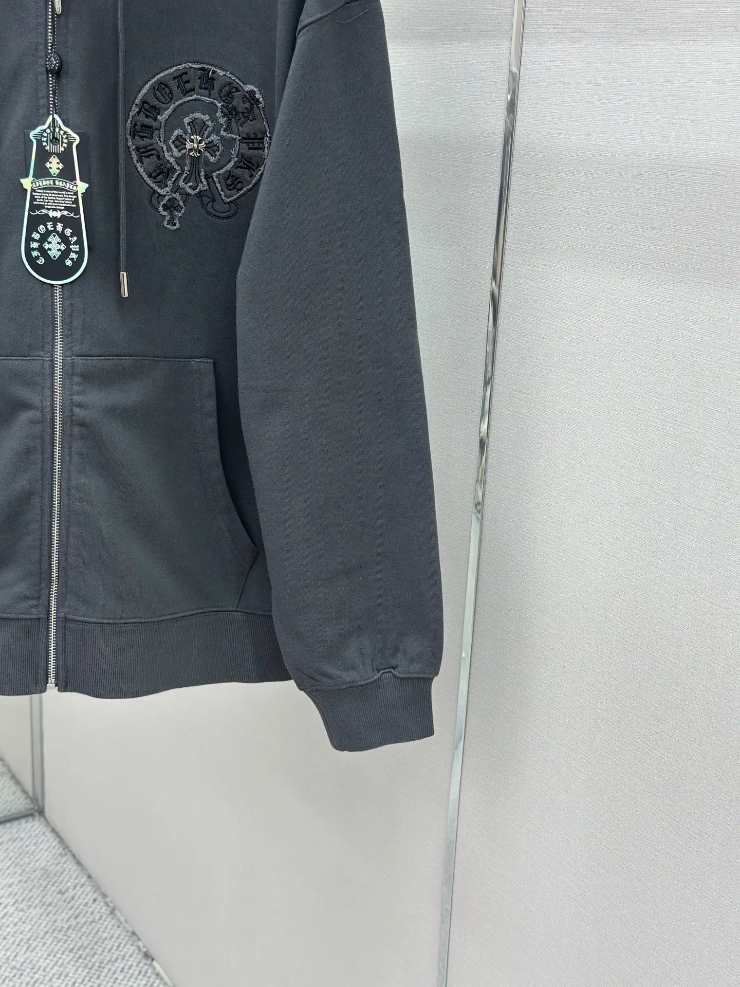 Logo Embroidery Zip-Up Hoodie D24521454 — view 7