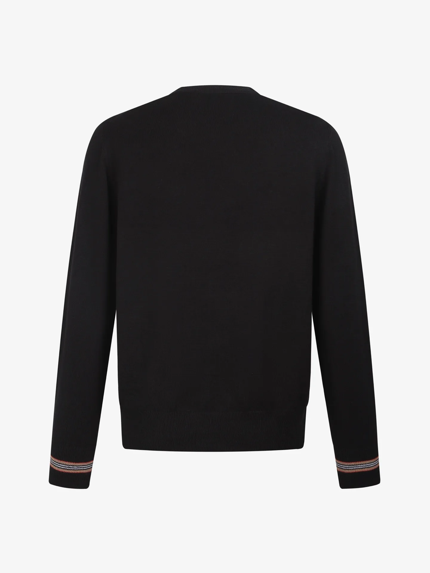 Striped Trim Merino Wool Blend Sweater D24521906 — view 2