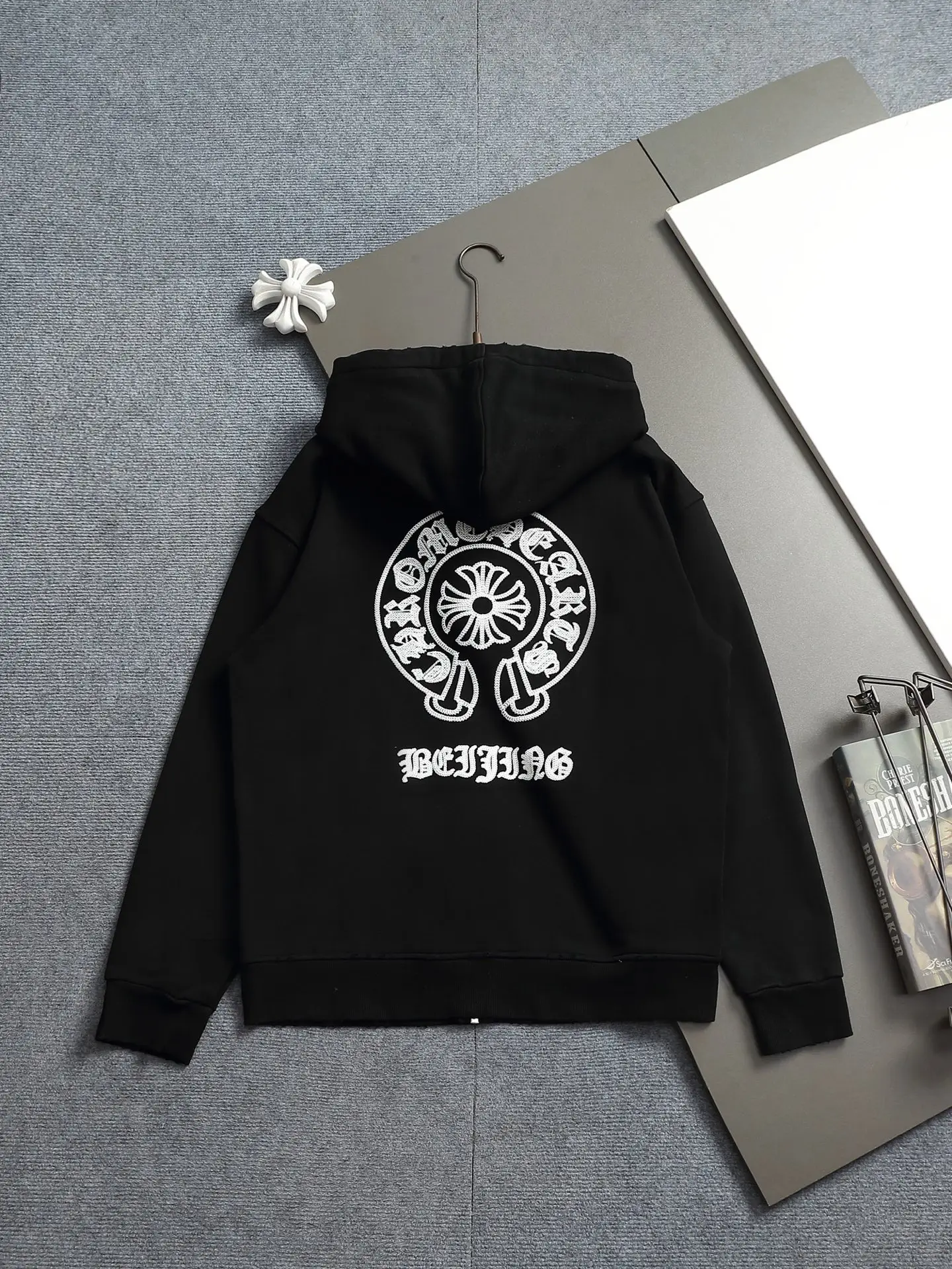 Logo Embroidered Zip-Up Hoodie D24521993 — view 14