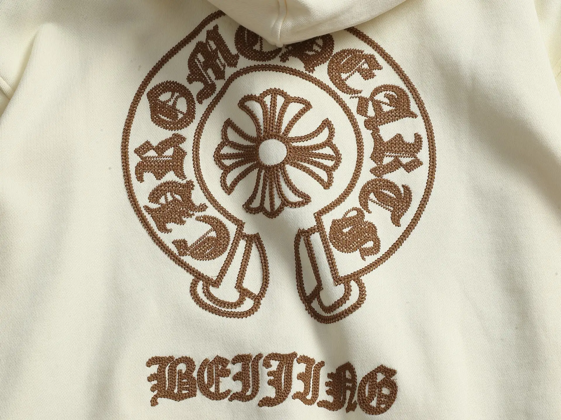 Logo Embroidery Distressed Zip-Up Hoodie D24521992 — view 13