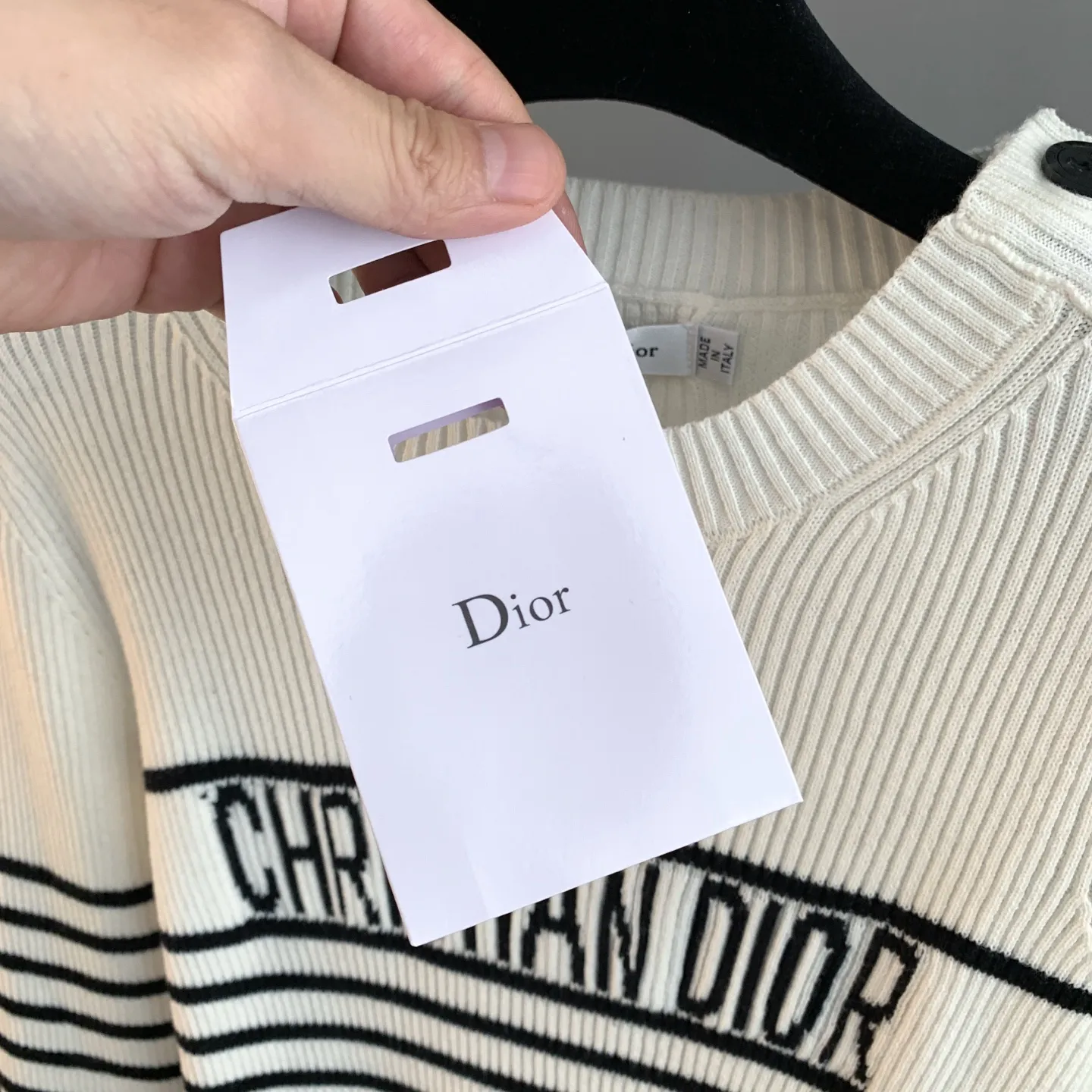 Star Intarsia Striped Wool Sweater D24522894 — view 5