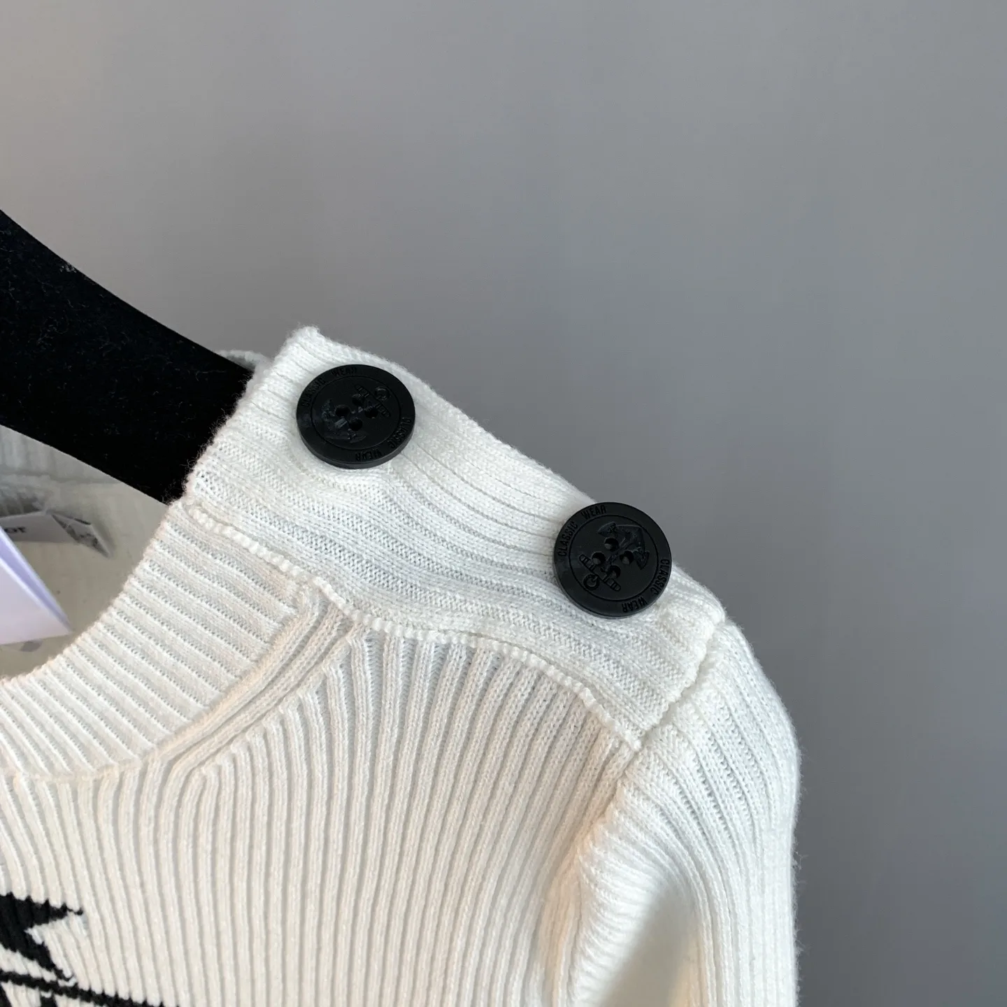 Star Intarsia Striped Wool Sweater D24522894 — view 9