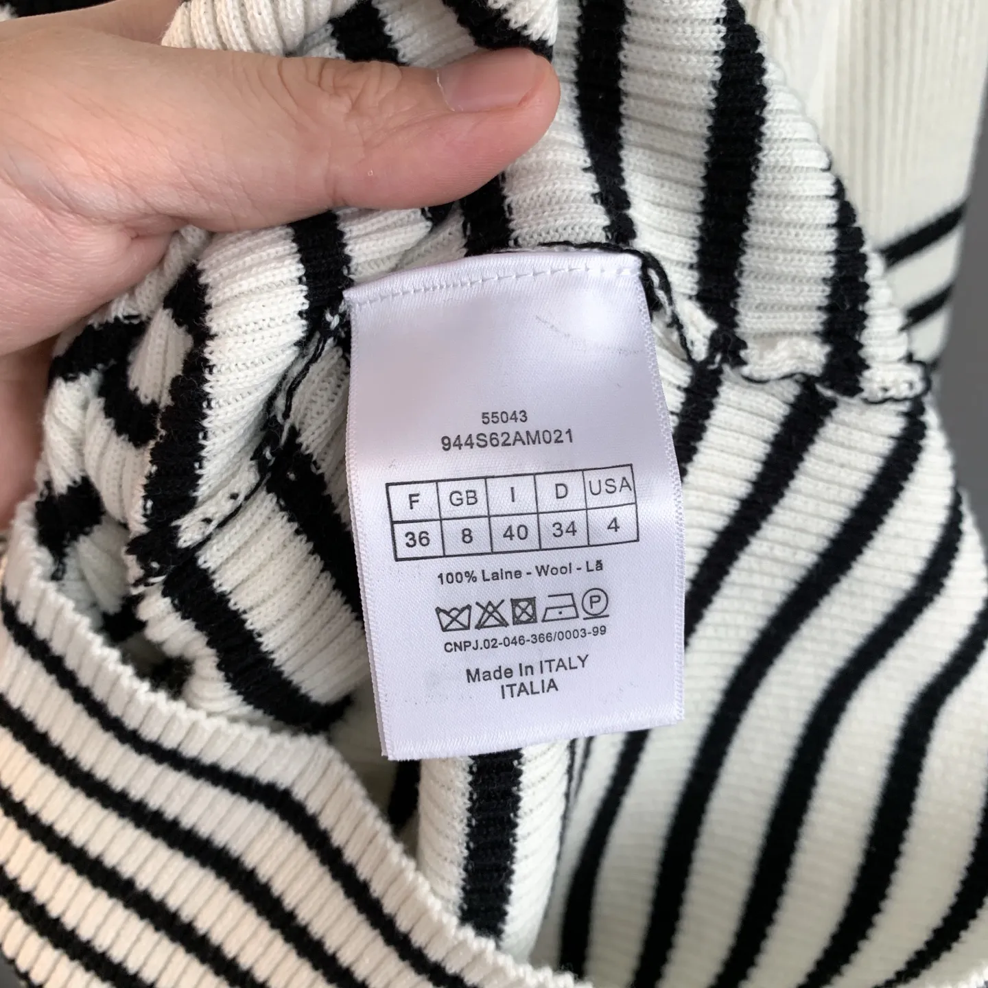 Star Intarsia Striped Wool Sweater D24522894 — view 12