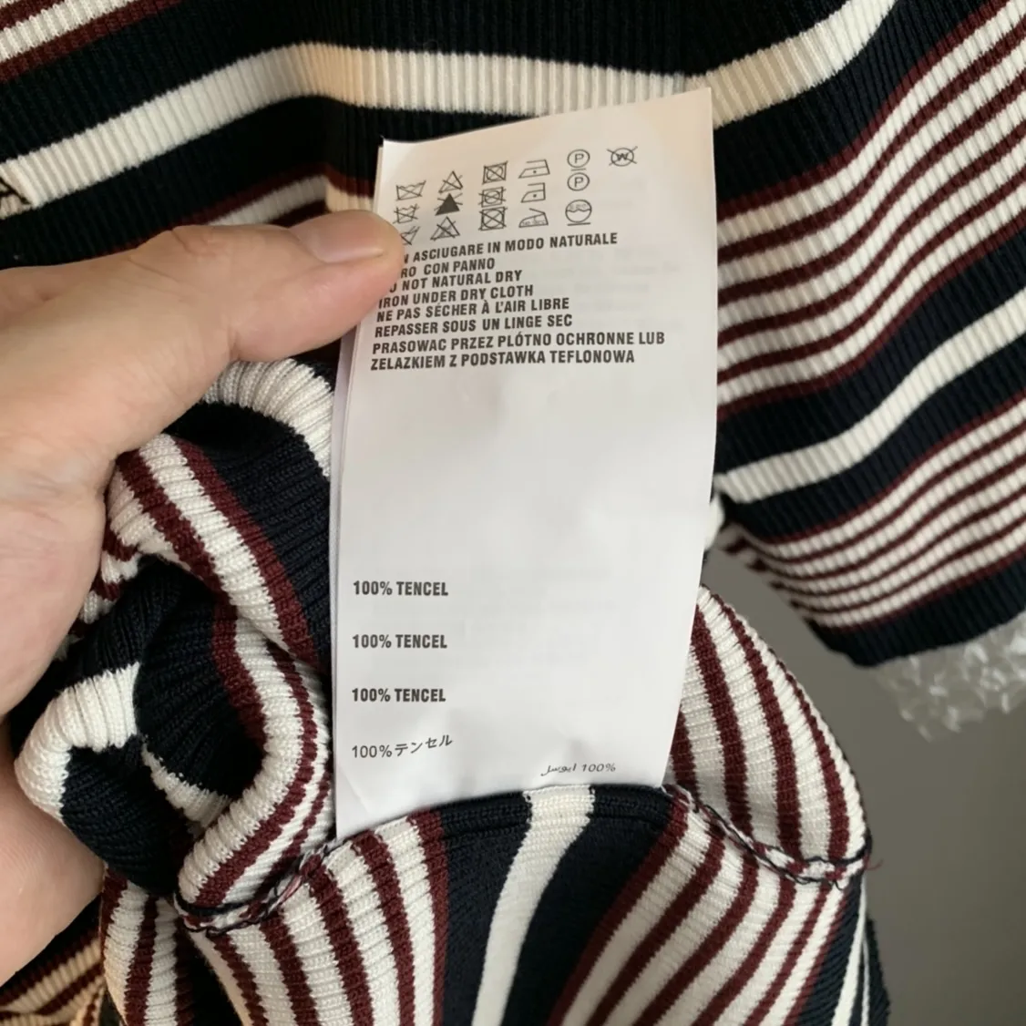 Logo-Embroidered Striped Knit Top D24522753 — view 12