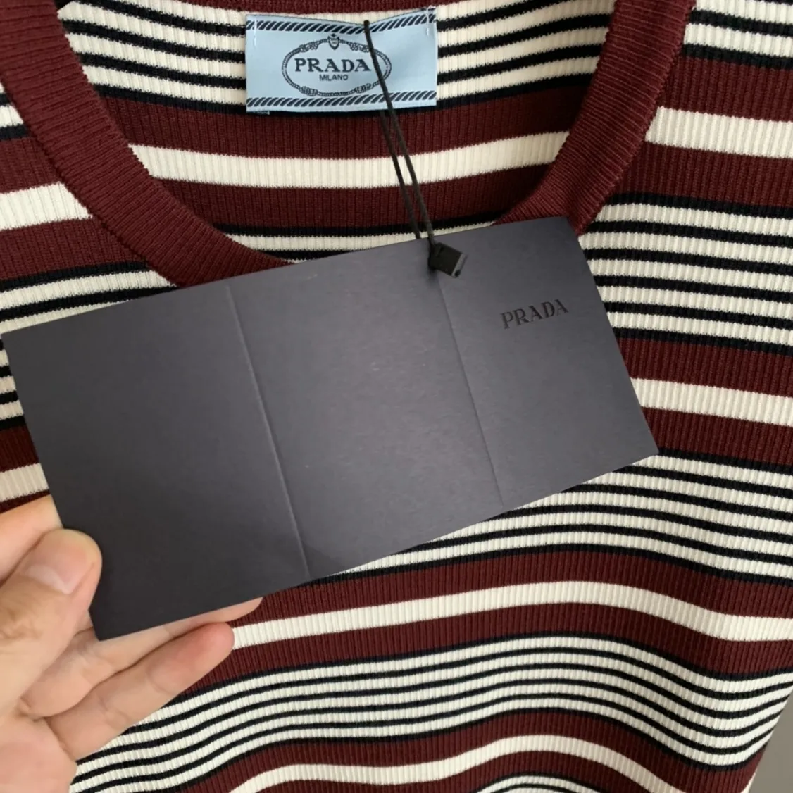 Striped Ribbed-Knit Logo T-Shirt D24522752 — view 6