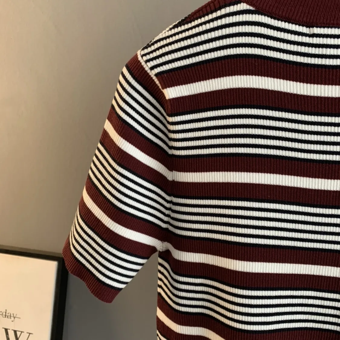 Striped Ribbed-Knit Logo T-Shirt D24522752 — view 8
