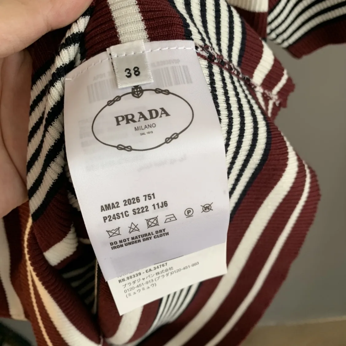 Striped Ribbed-Knit Logo T-Shirt D24522752 — view 12