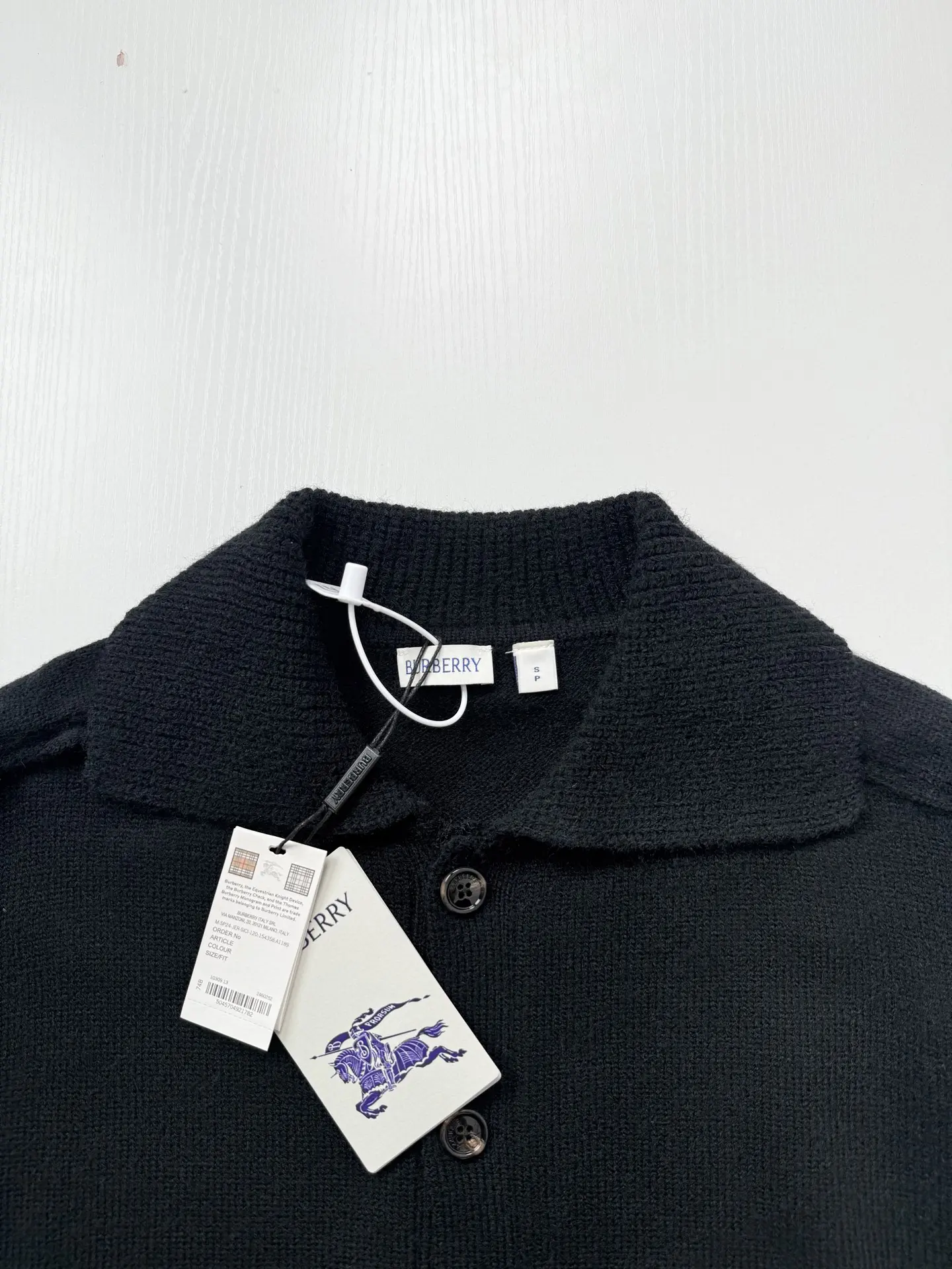 Logo-Embroidered Collared Knit Cardigan D25022617 — view 7