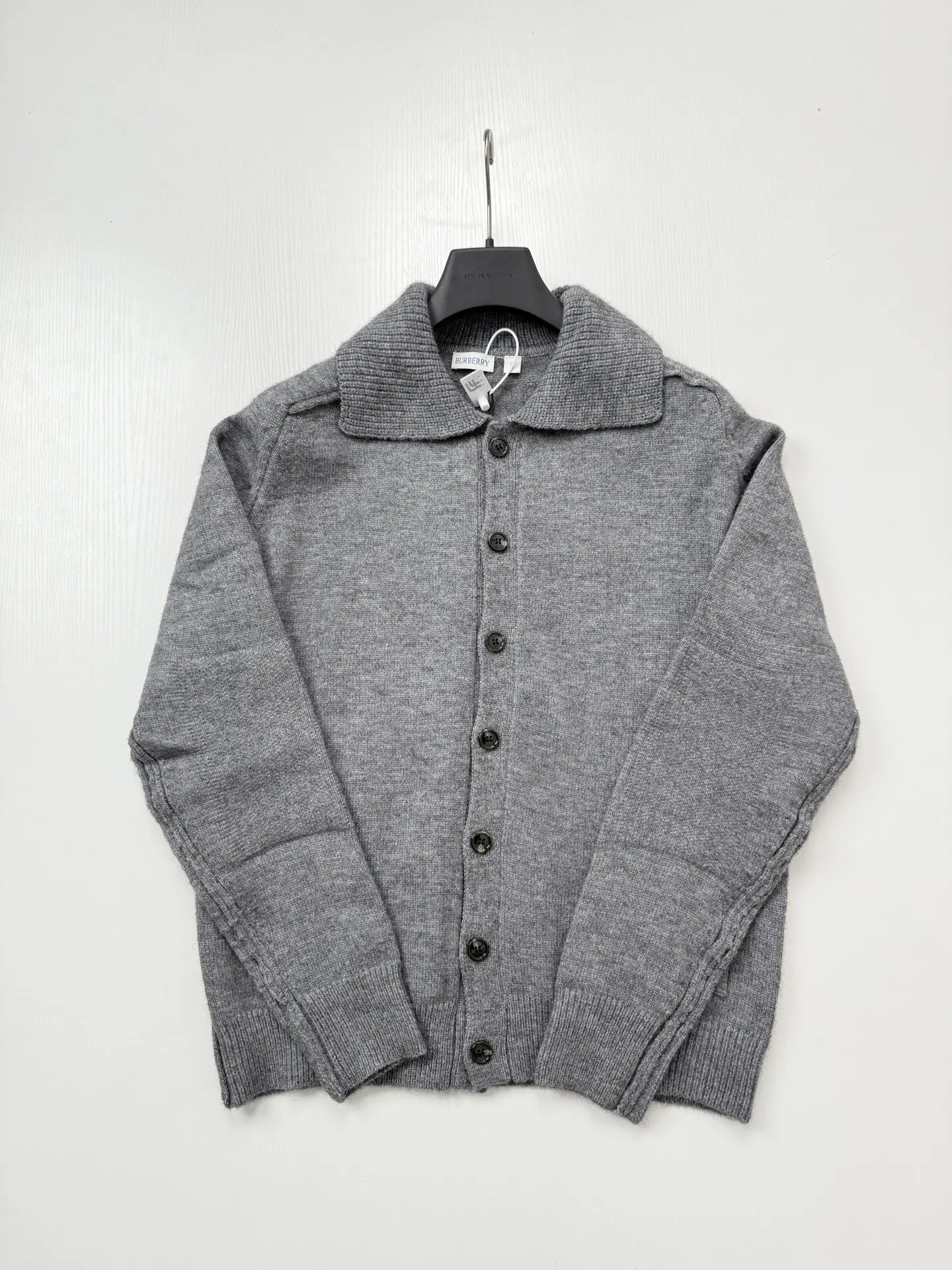 Logo-Embroidered Collared Knit Cardigan D25022616 — view 3