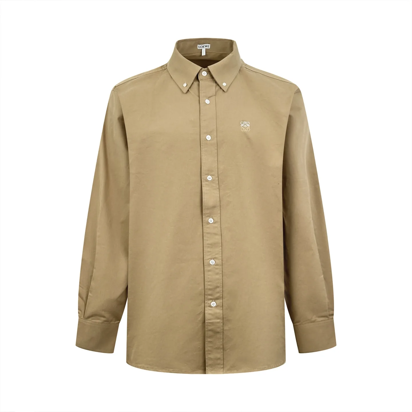 Anagram Embroidered Cotton-Twill Shirt D25023604
