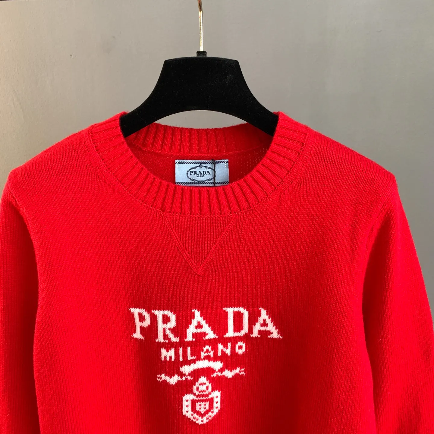 Logo Intarsia Wool Crew-Neck Sweater D25022889 — view 3