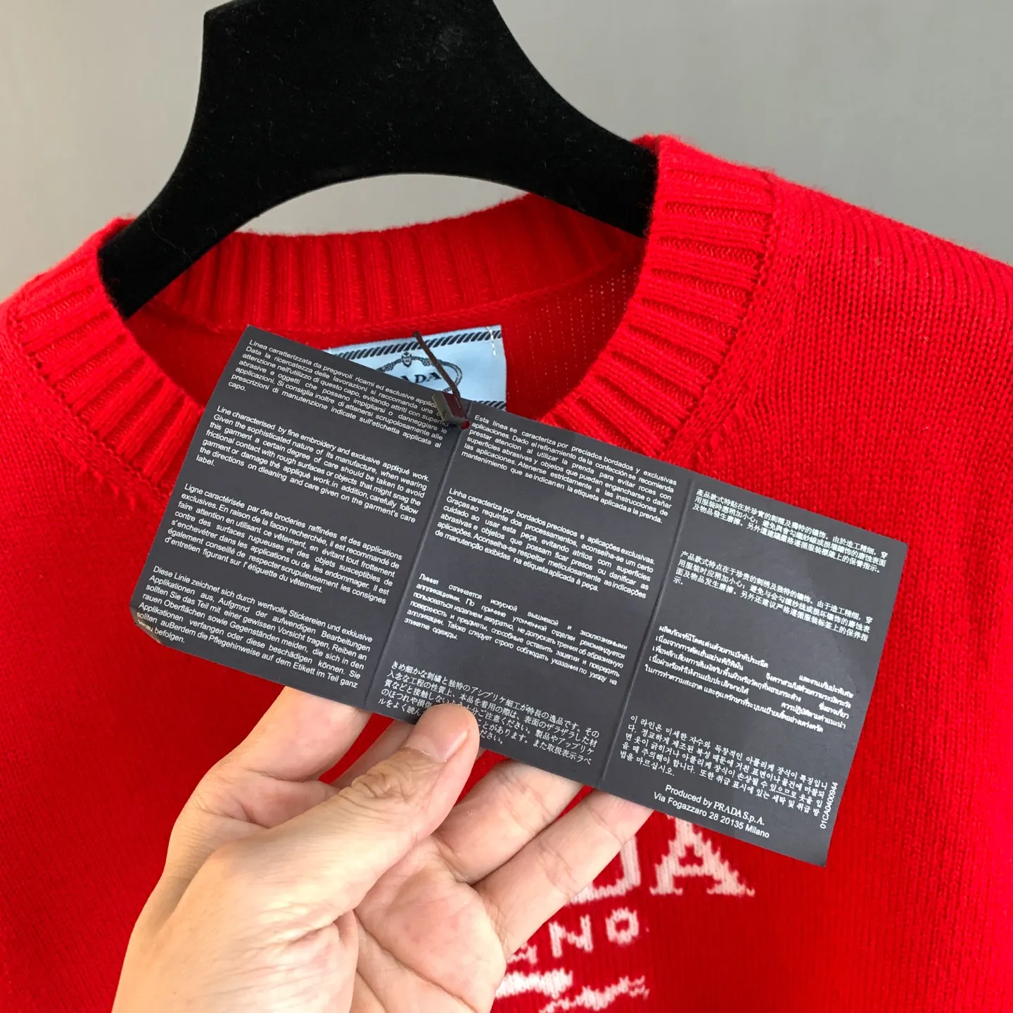 Logo Intarsia Wool Crew-Neck Sweater D25022889 — view 5