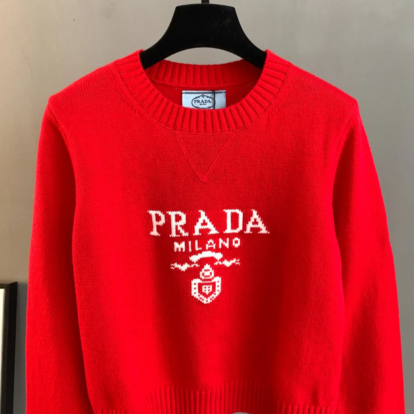 Logo Intarsia Wool Crew-Neck Sweater D25022889 — view 6