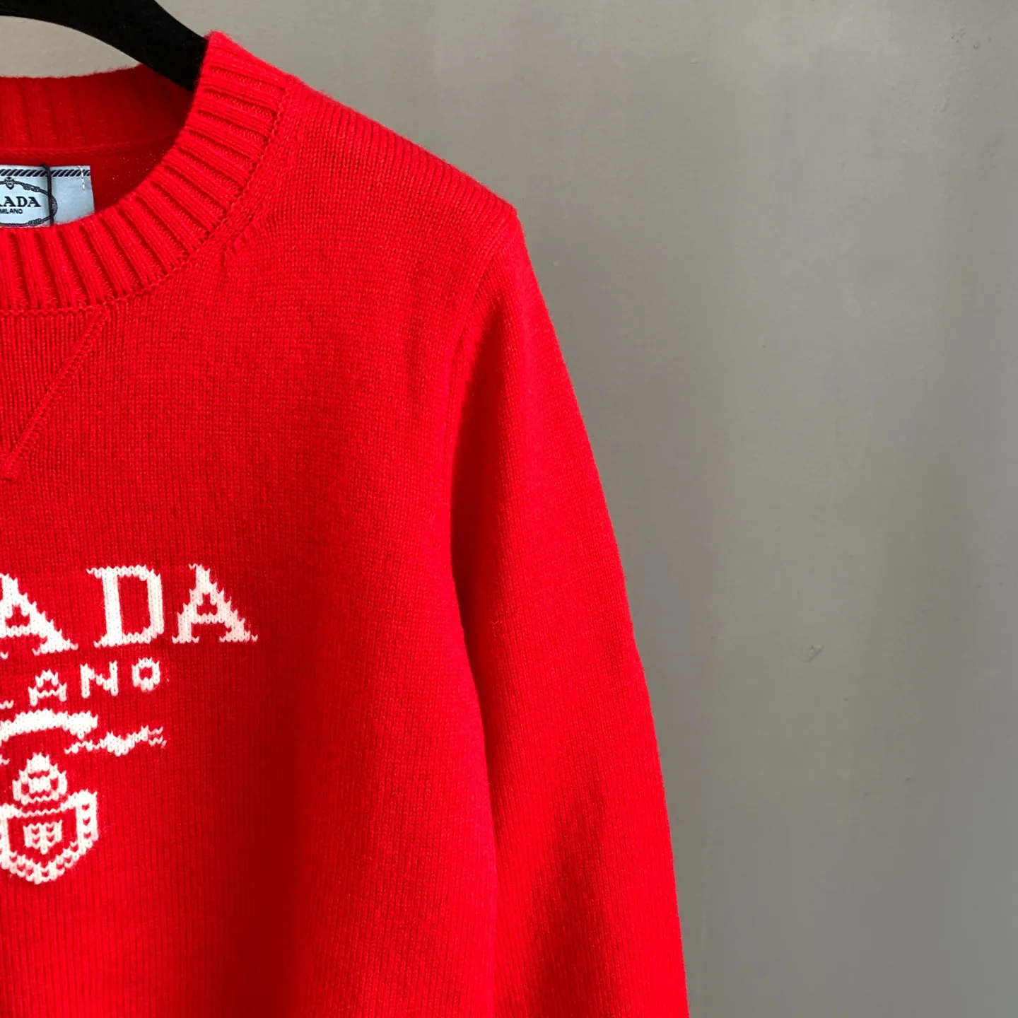 Logo Intarsia Wool Crew-Neck Sweater D25022889 — view 7