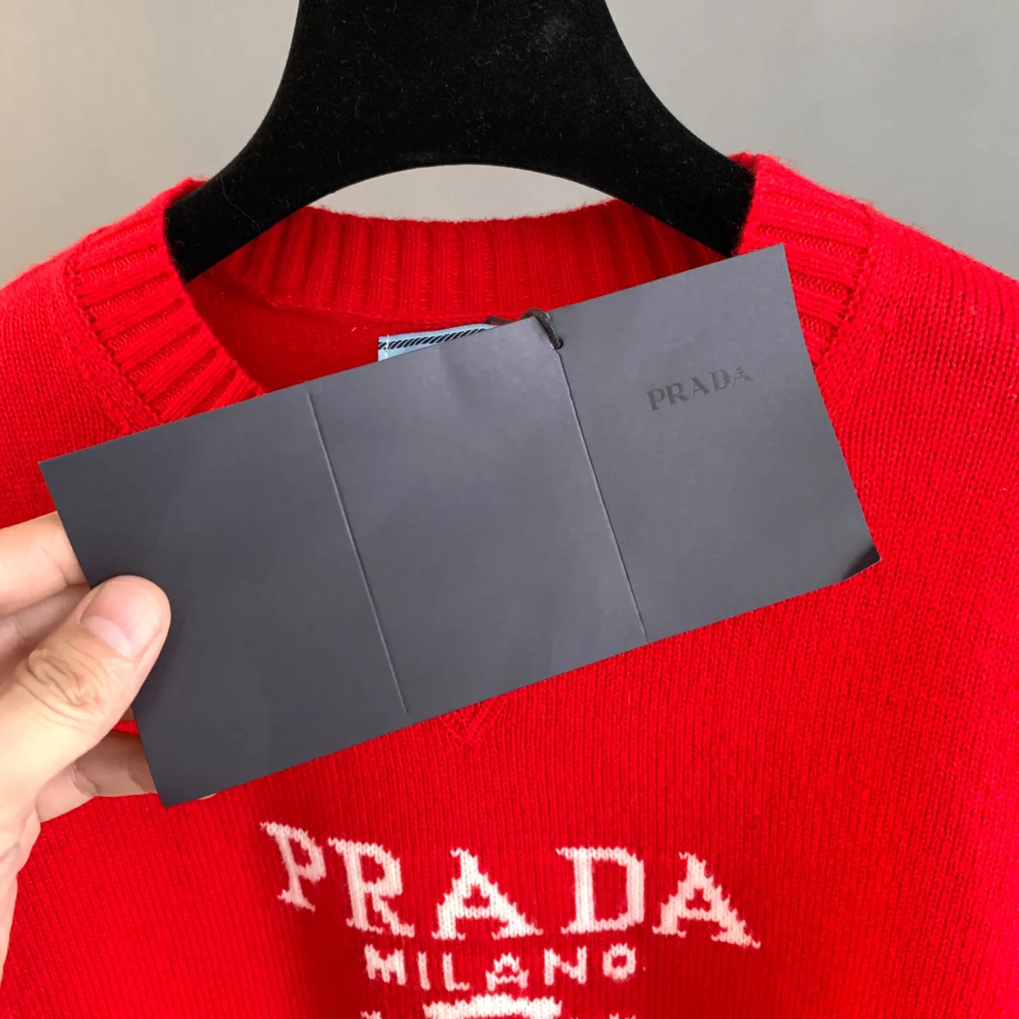 Logo Intarsia Wool Crew-Neck Sweater D25022889 — view 9