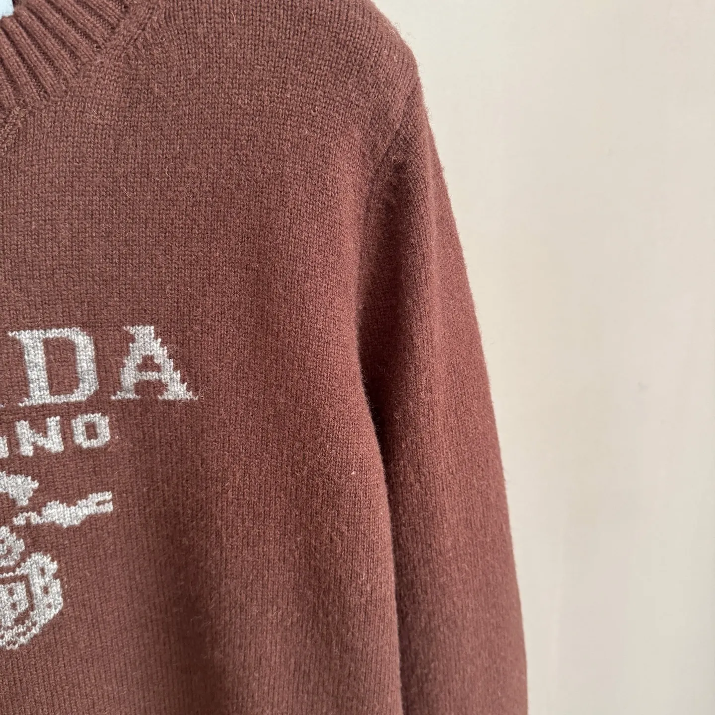 Logo Jacquard Wool and Cashmere-Blend Sweater D25022768 — view 4