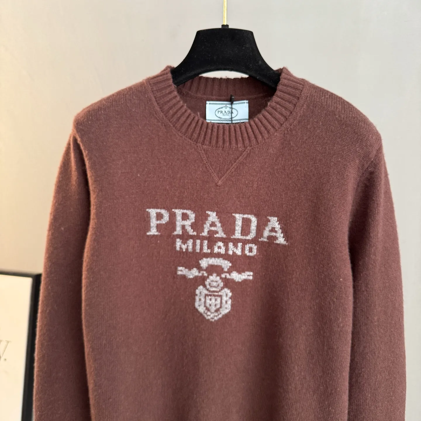 Logo Jacquard Wool and Cashmere-Blend Sweater D25022768 — view 5