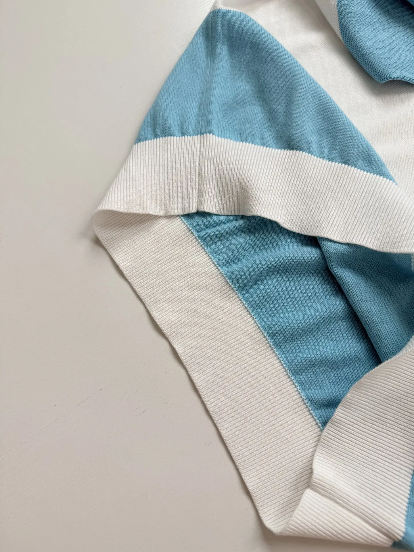 Striped Knit Long-Sleeve Polo Shirt D25523449 — view 6