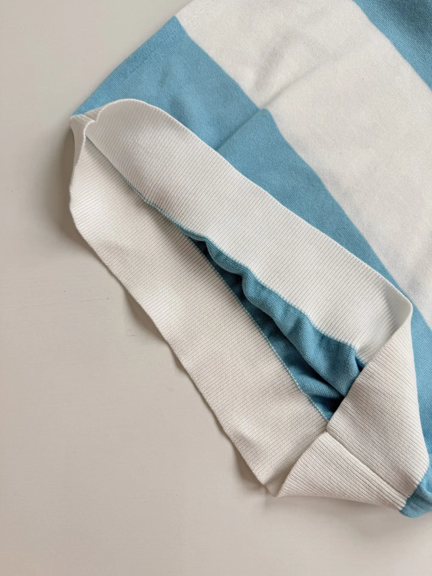 Striped Knit Long-Sleeve Polo Shirt D25523449 — view 10