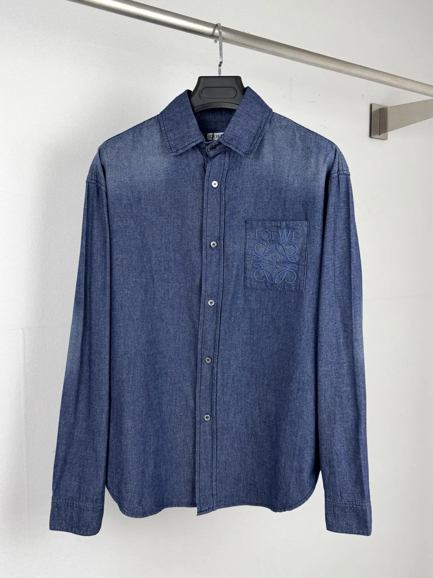 Anagram Embroidered Washed Denim Shirt D25519997
