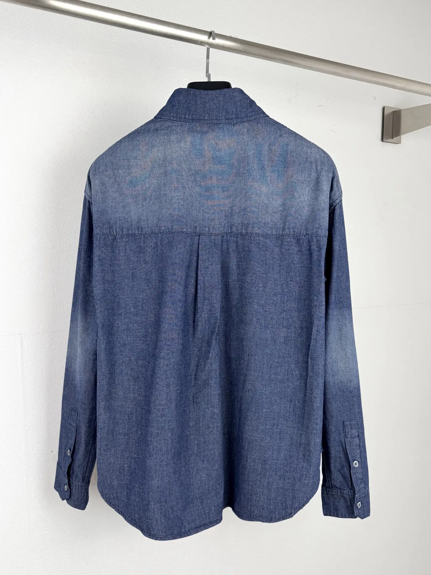 Anagram Embroidered Washed Denim Shirt D25519997 — view 3