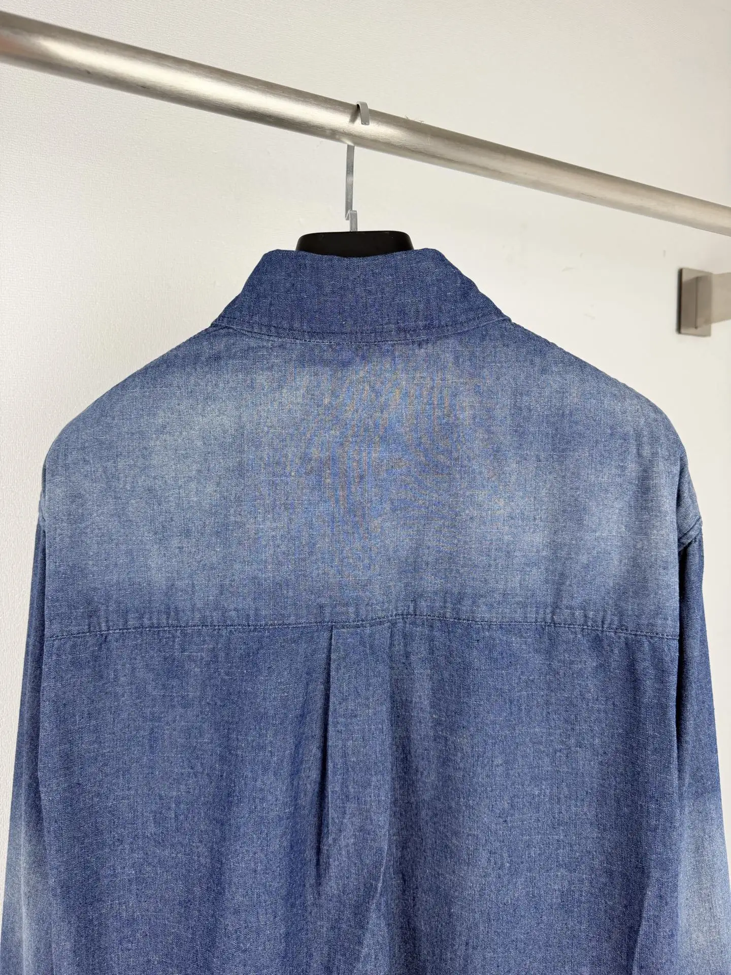 Anagram Embroidered Washed Denim Shirt D25519997 — view 4