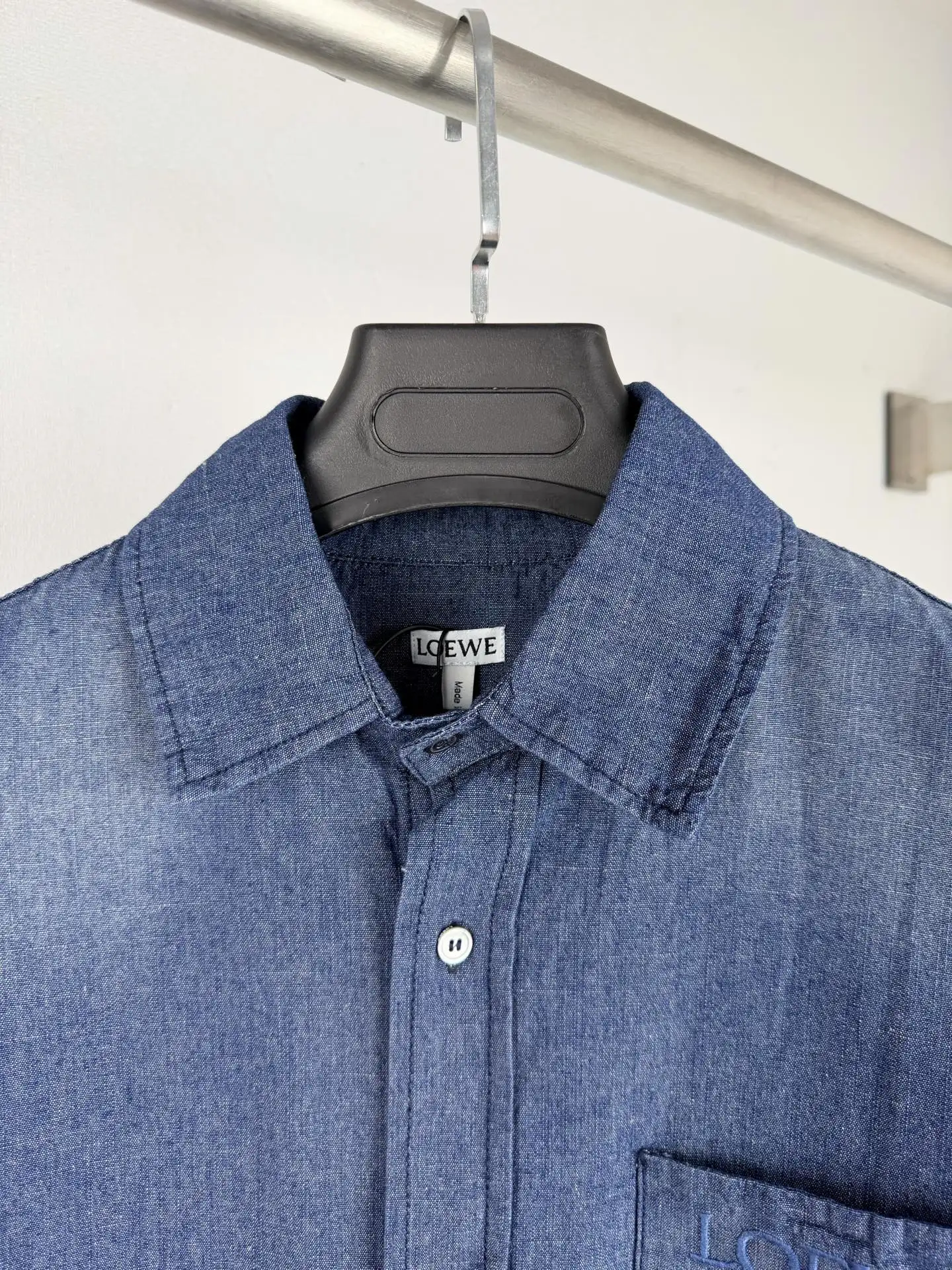Anagram Embroidered Washed Denim Shirt D25519997 — view 5