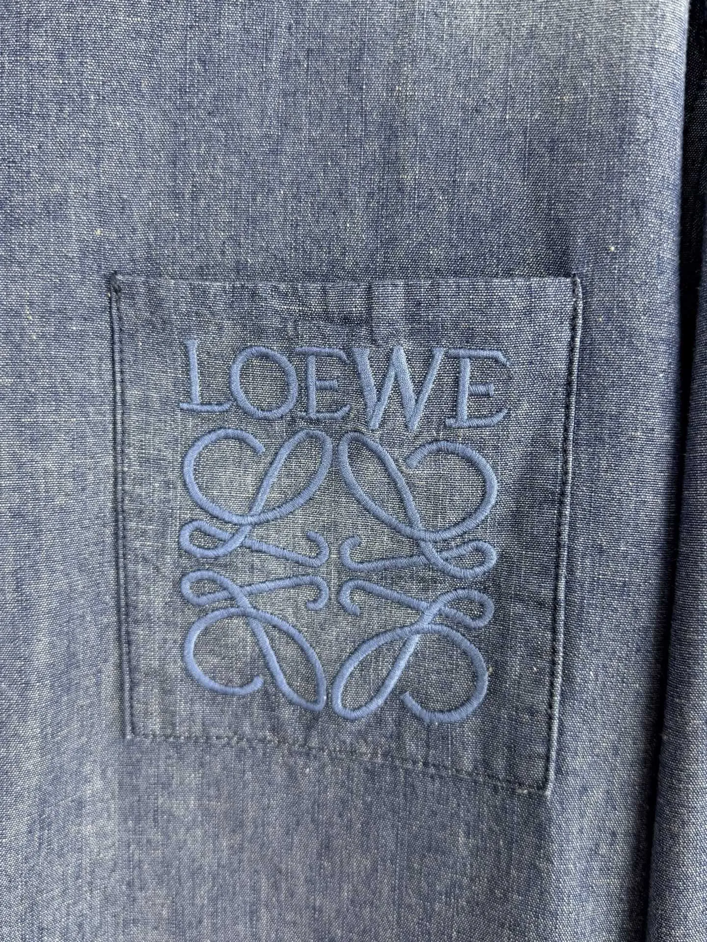 Anagram Embroidered Washed Denim Shirt D25519997 — view 7