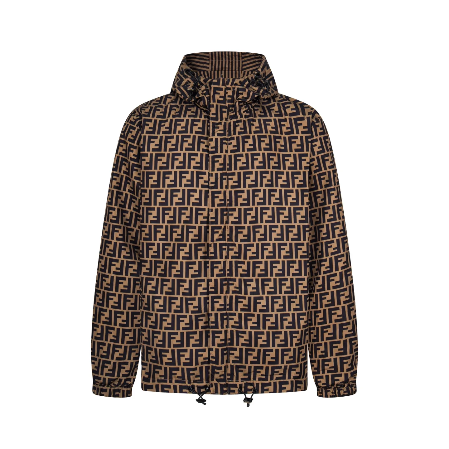 Reversible FF Monogram Jacquard Hooded Jacket D25522199