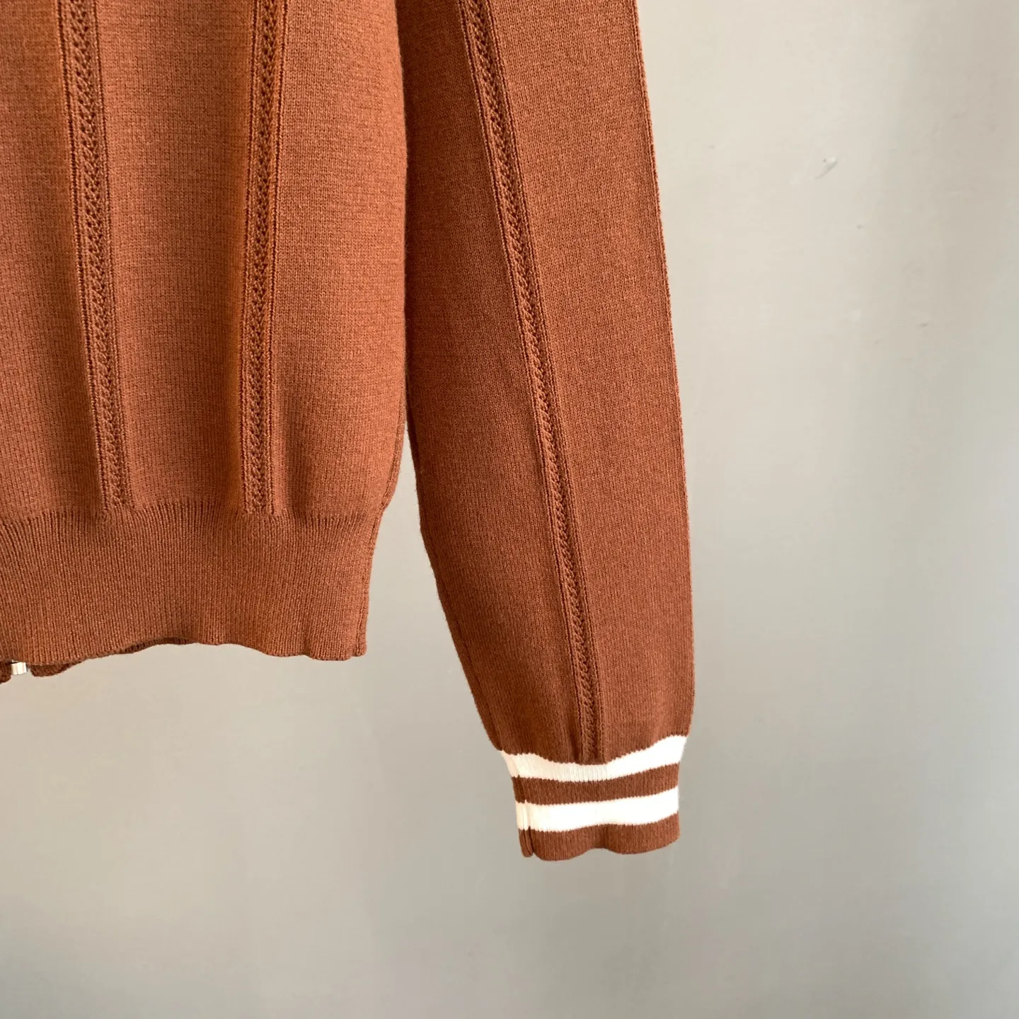 Logo-Embroidered Striped Knit Track Jacket D25522892 — view 8