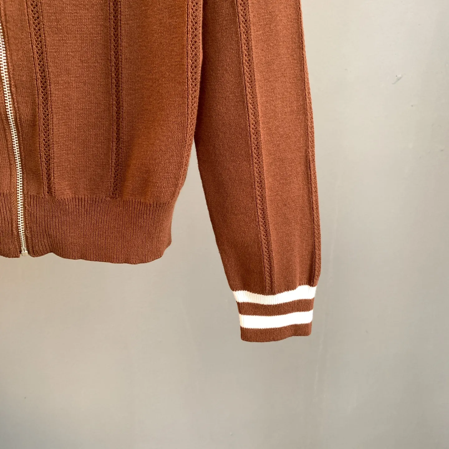 Logo-Embroidered Striped Knit Track Jacket D25522892 — view 9