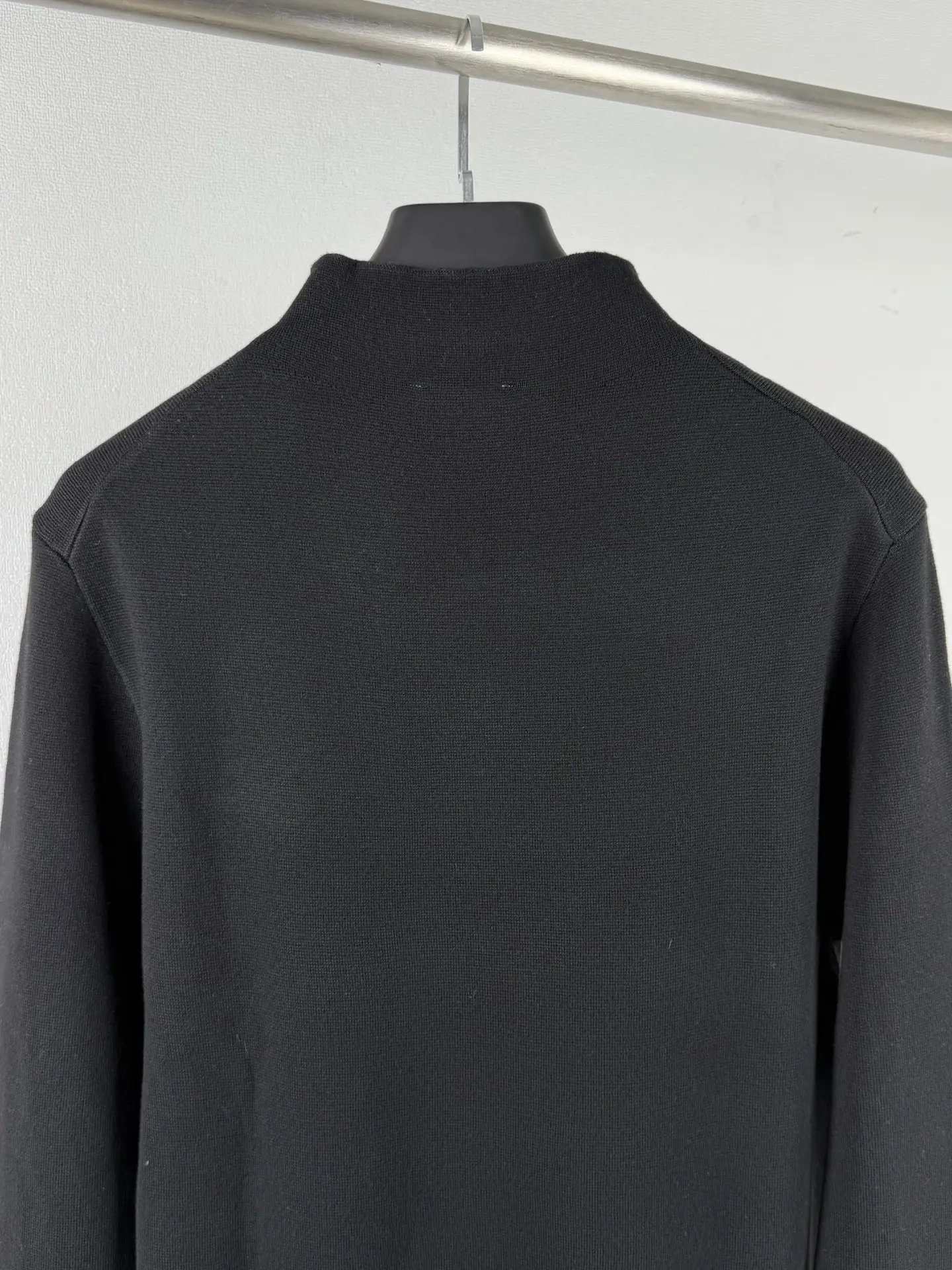 CD Icon Embroidered Zip-Up Wool Sweater D26021436 — view 4