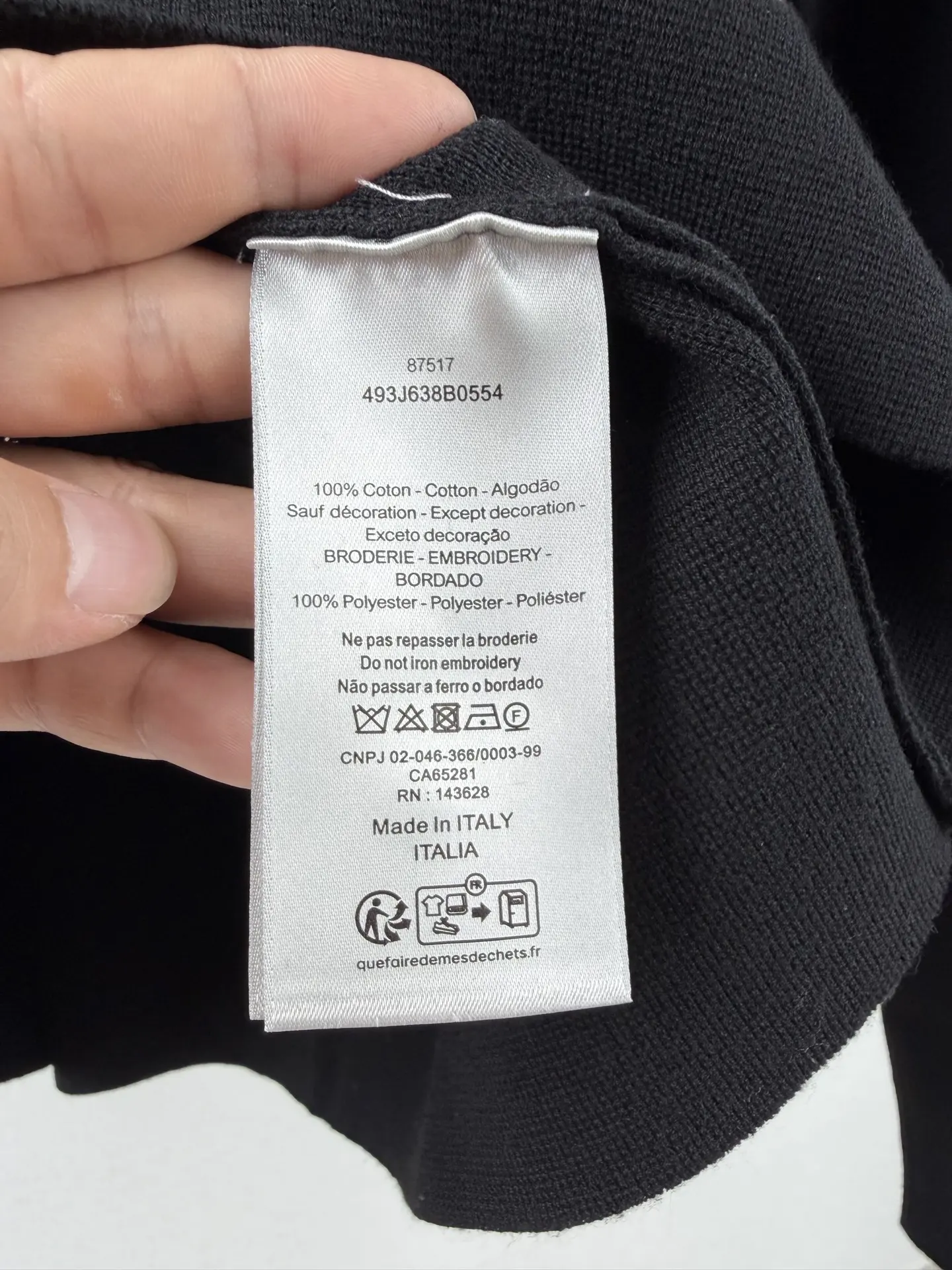 CD Icon Embroidered Zip-Up Wool Sweater D26021436 — view 11