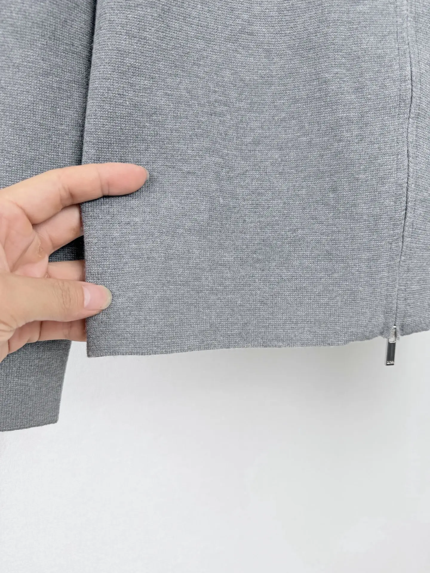 CD Icon Embossed Wool Zip-Up Sweater D26021437 — view 9