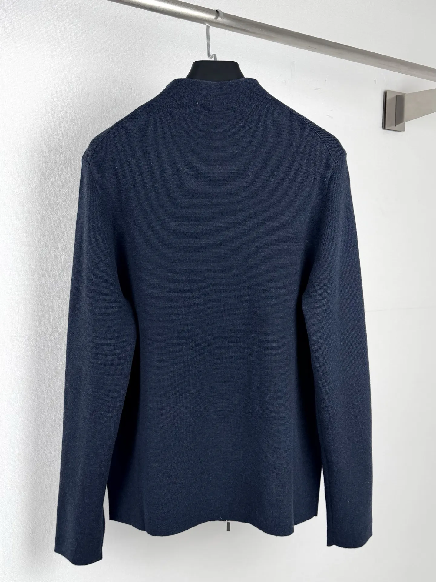 CD Icon Embossed Logo Zip-Up Wool Sweater D26021435 — view 3