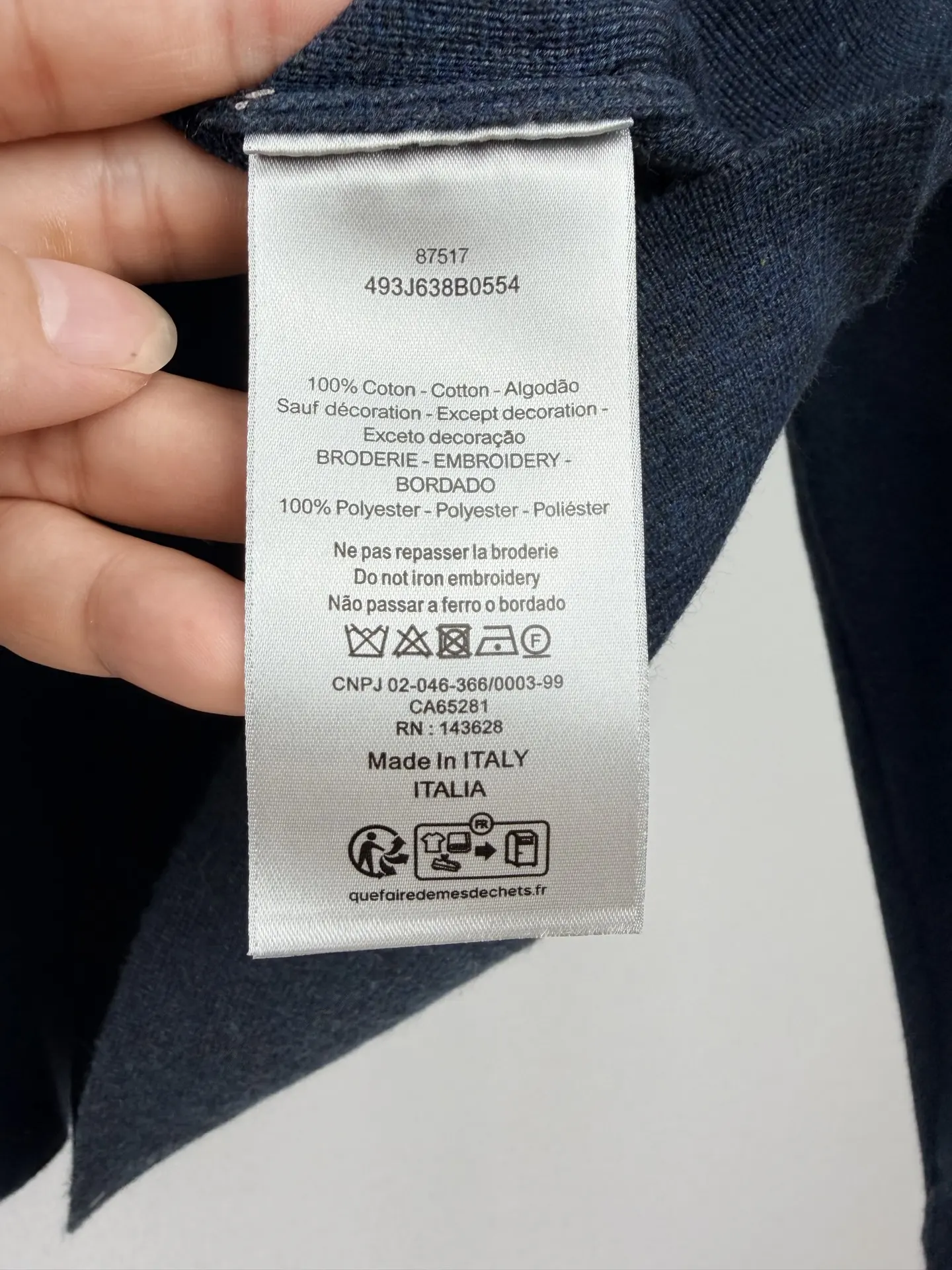 CD Icon Embossed Logo Zip-Up Wool Sweater D26021435 — view 12